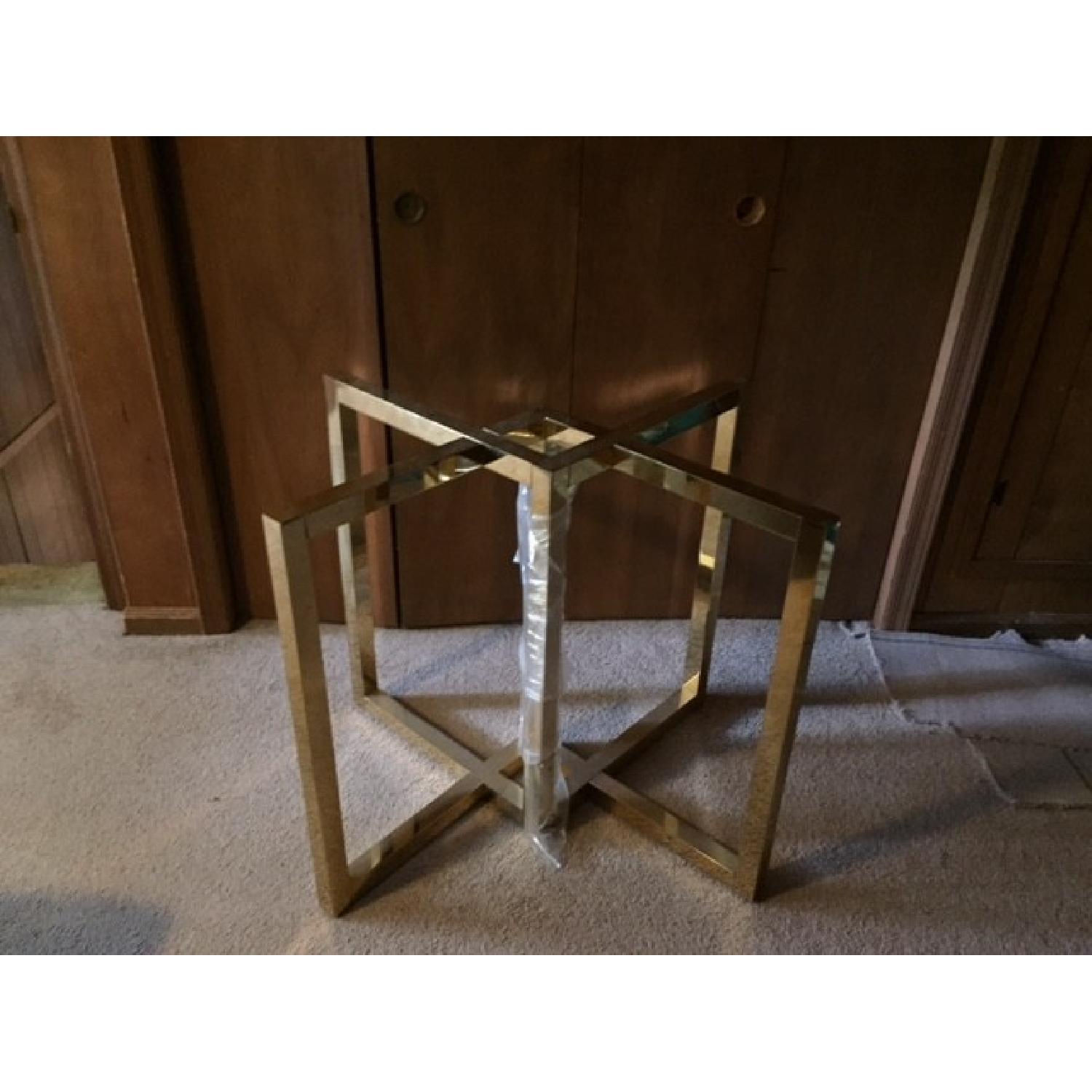 Parable's Tail Brass & Glass Dining Room Table - image-5