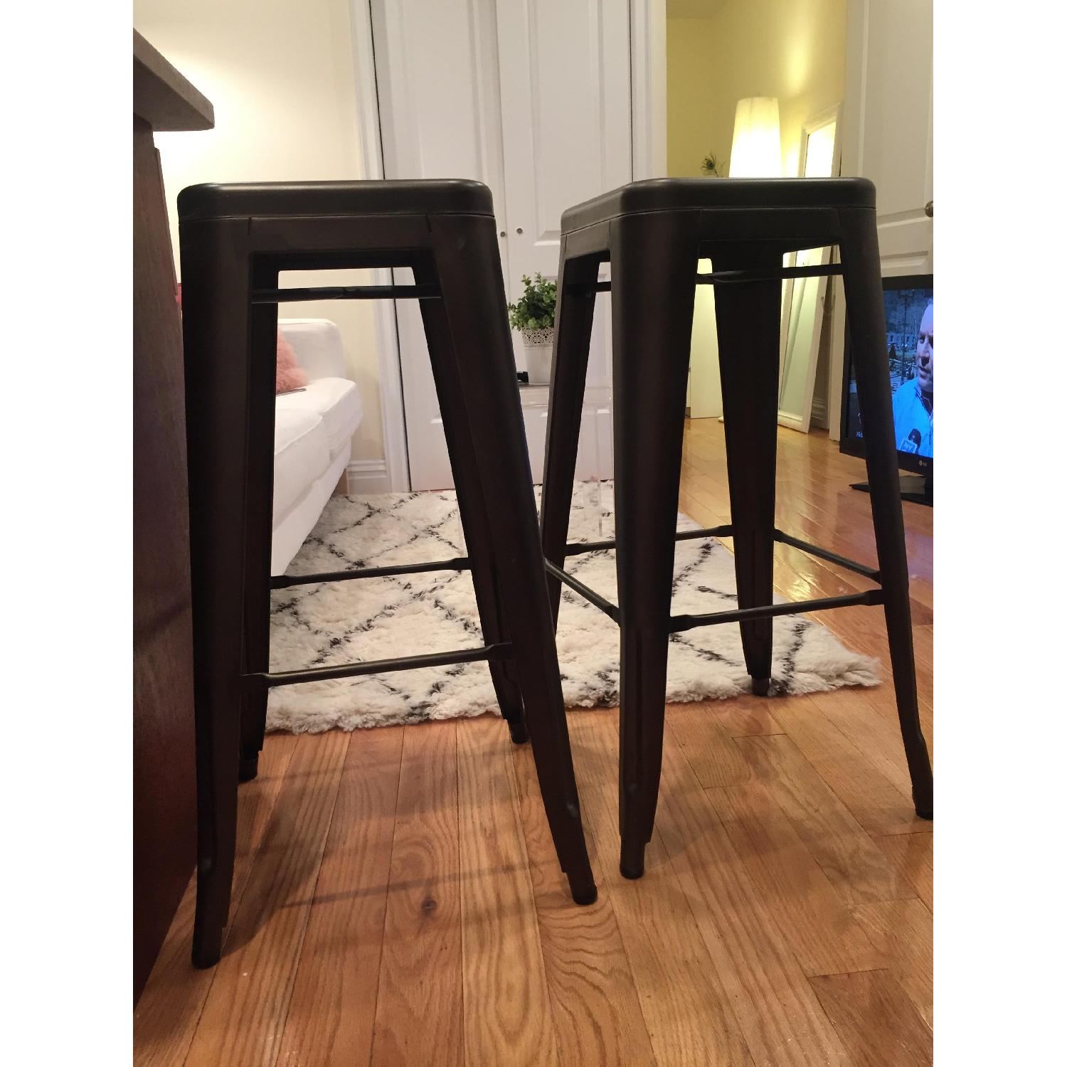 Gun Metal Stools - Pair - image-3