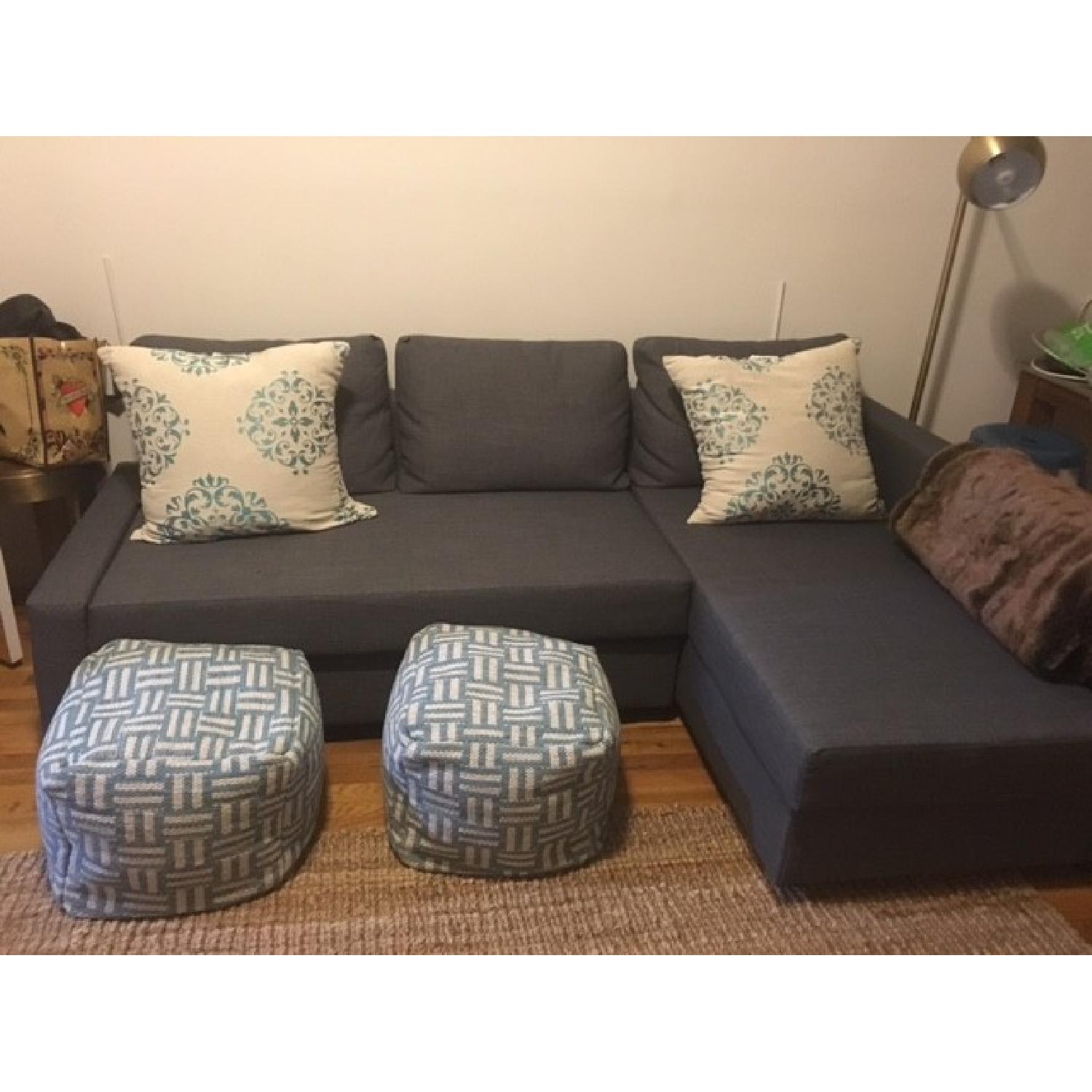 Ikea Holmsund Sectional Sofa Bed w/ Storage - image-1