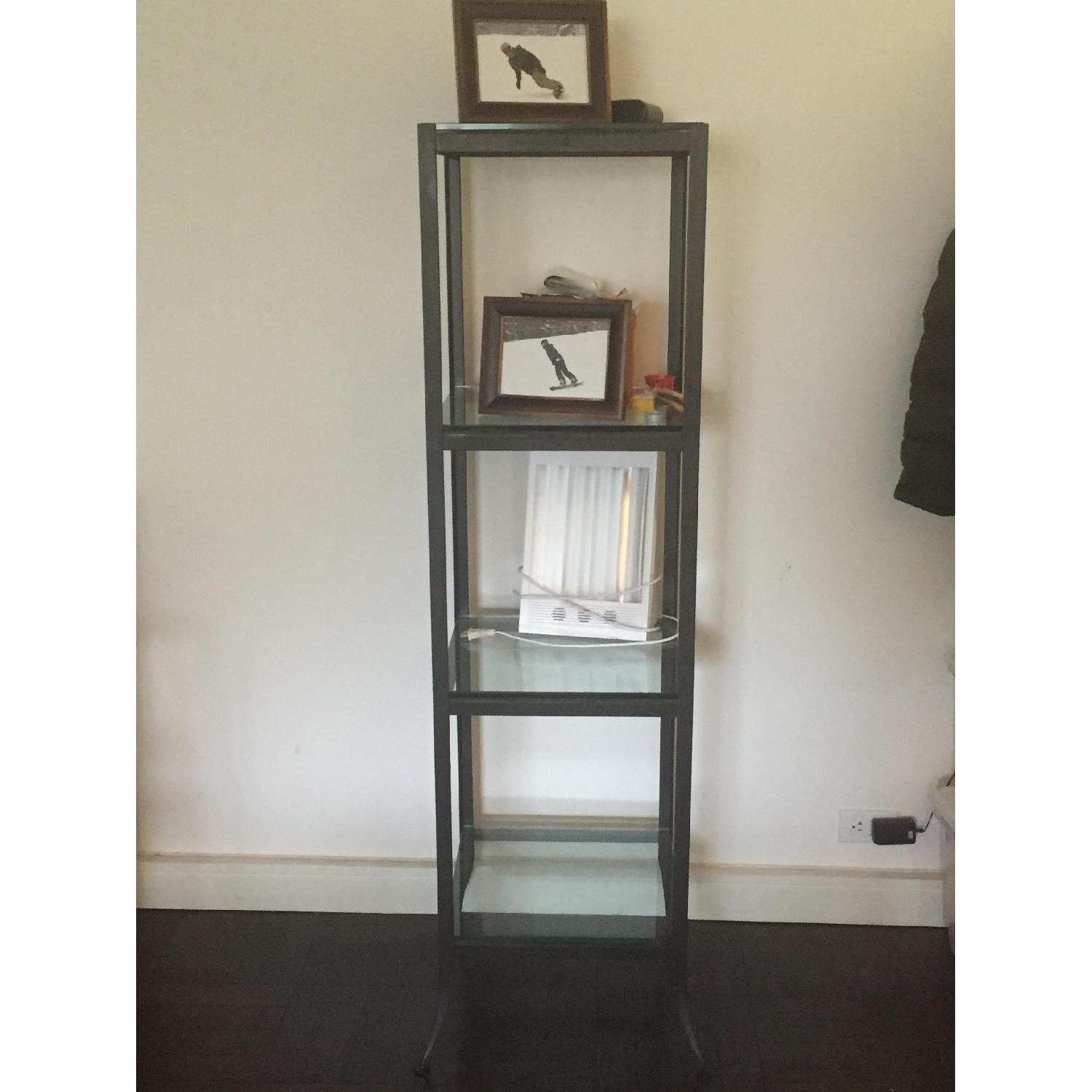 Crate & Barrel Glass Tower Shelves - image-2