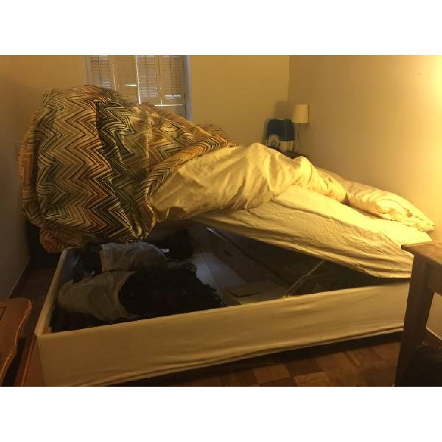 Ikea Upholstered Platform Bed w/ Storage - image-2