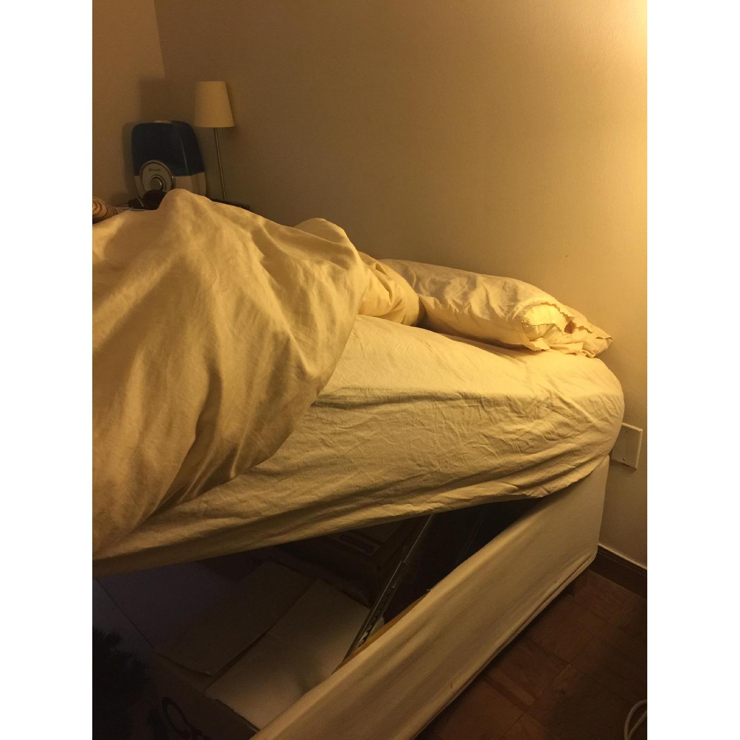 Ikea Upholstered Platform Bed w/ Storage - image-3