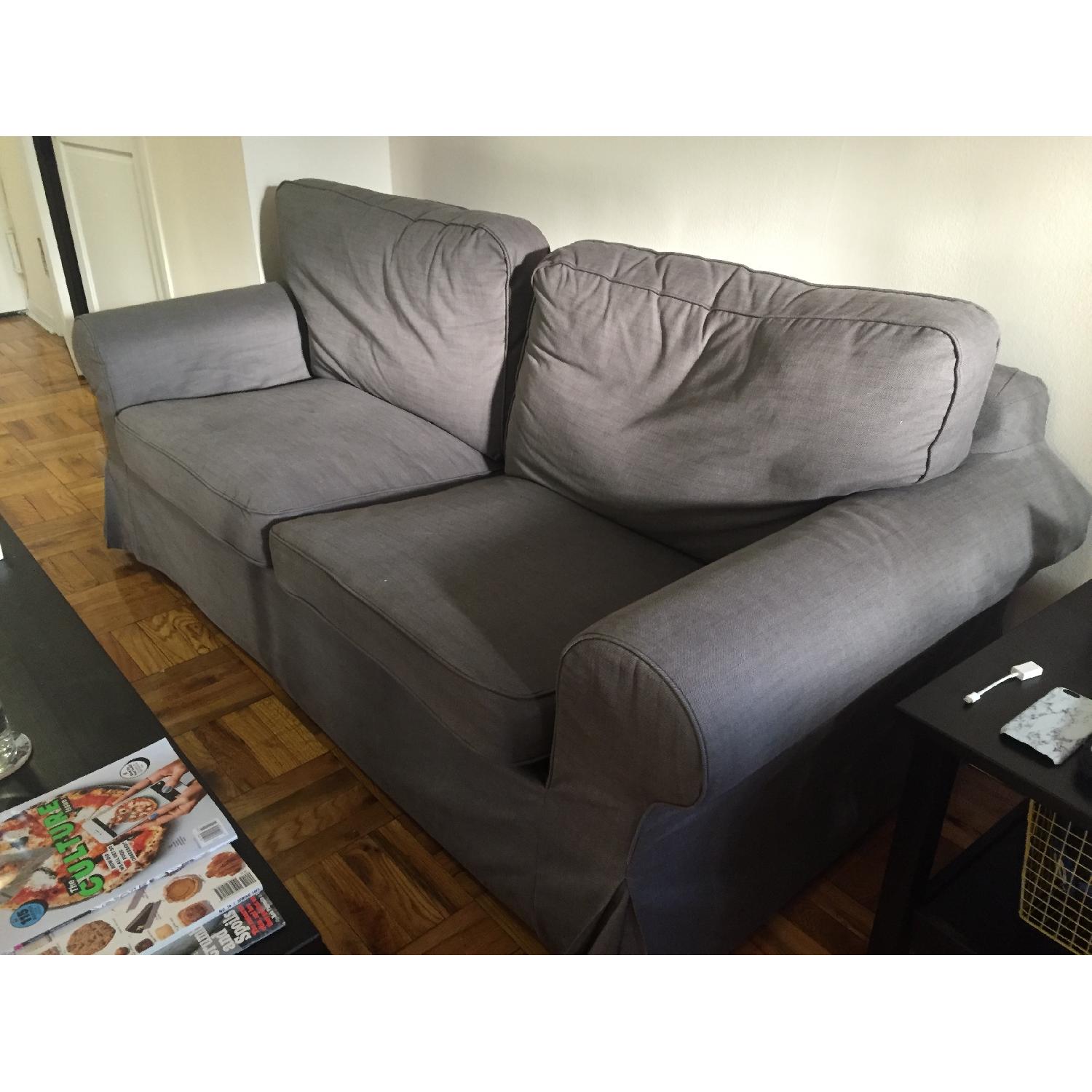 Ikea Grey Sleeper Loveseat - image-1