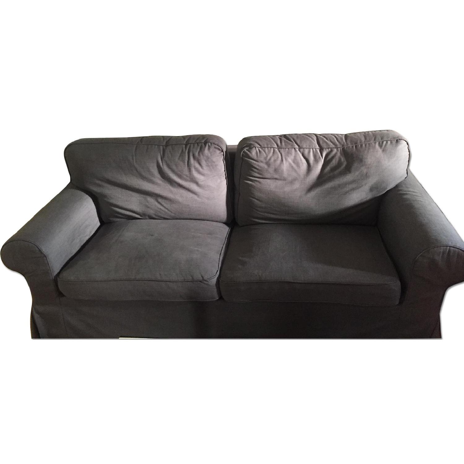 Ikea Grey Sleeper Loveseat - image-0