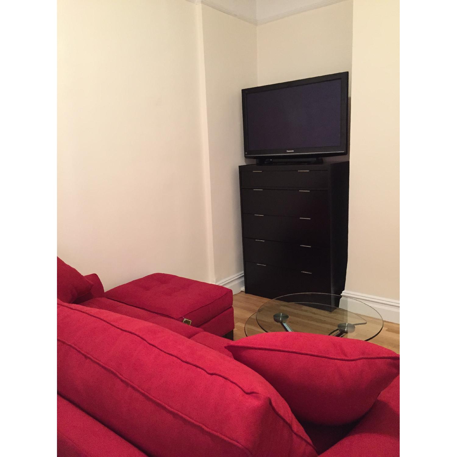 Raymour & Flanigan Dark Brown/Black Wood Dresser/Bedroom Chest - image-2