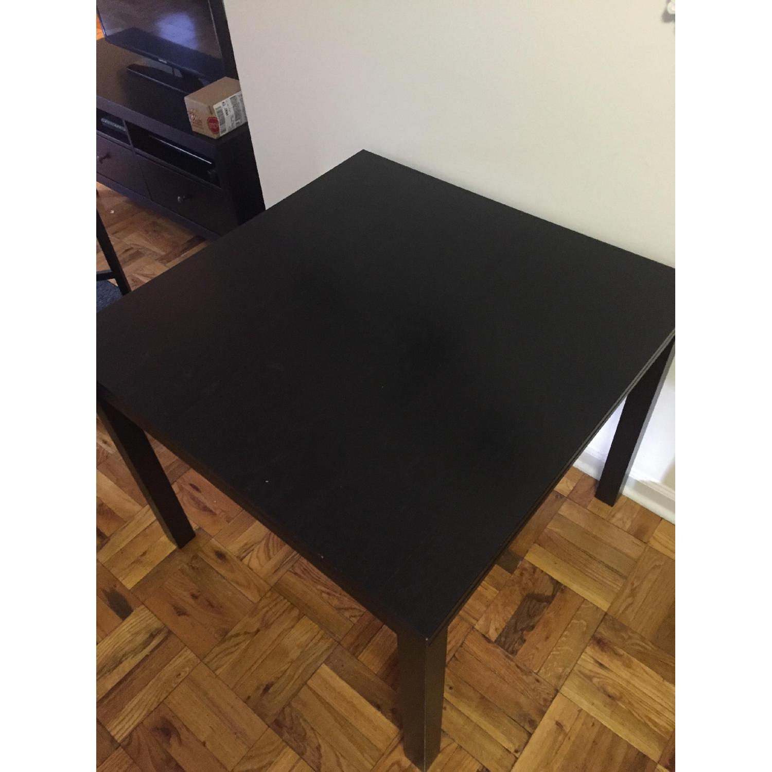 Ikea Black Square Dining Table w/ Extension Leaves - image-2