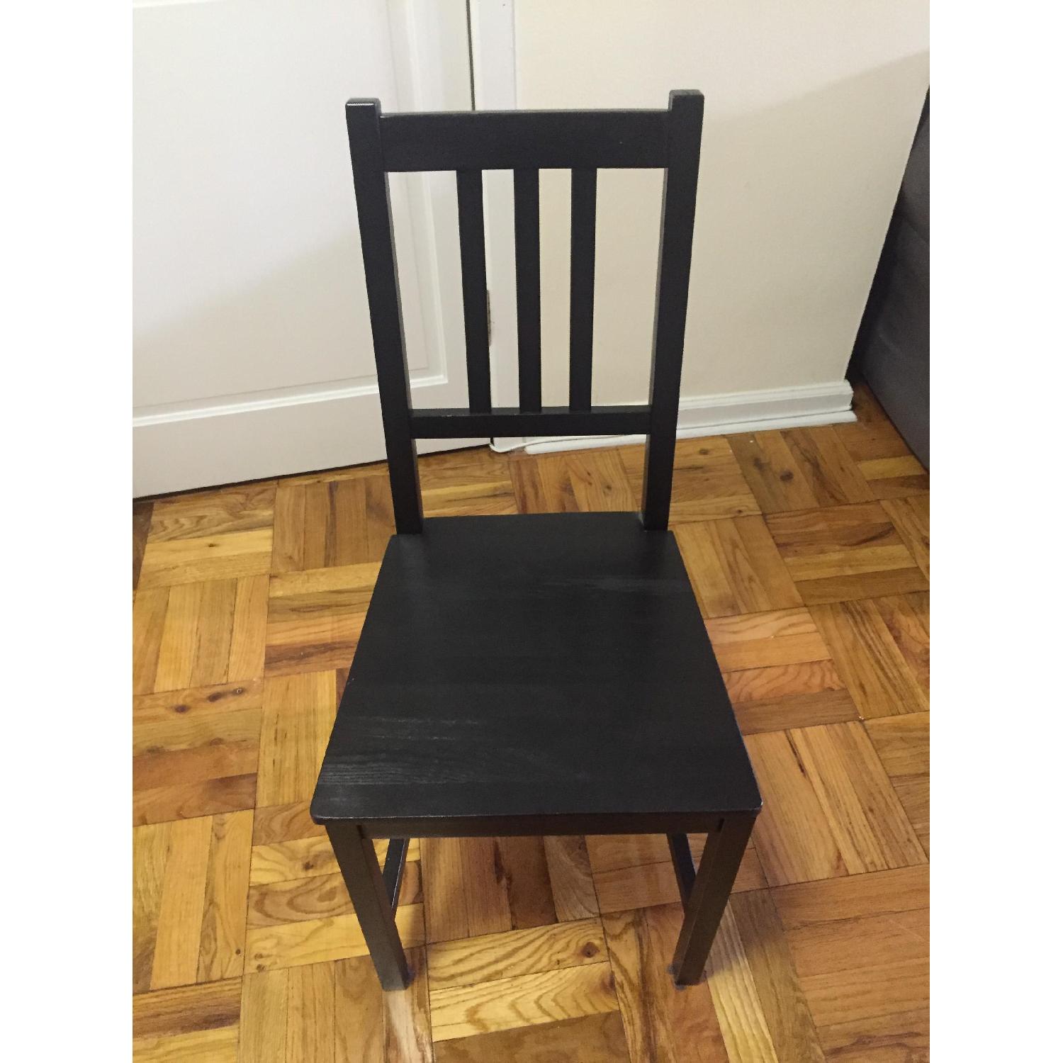 Black Wood Dining Chairs - Set of 4 - image-2