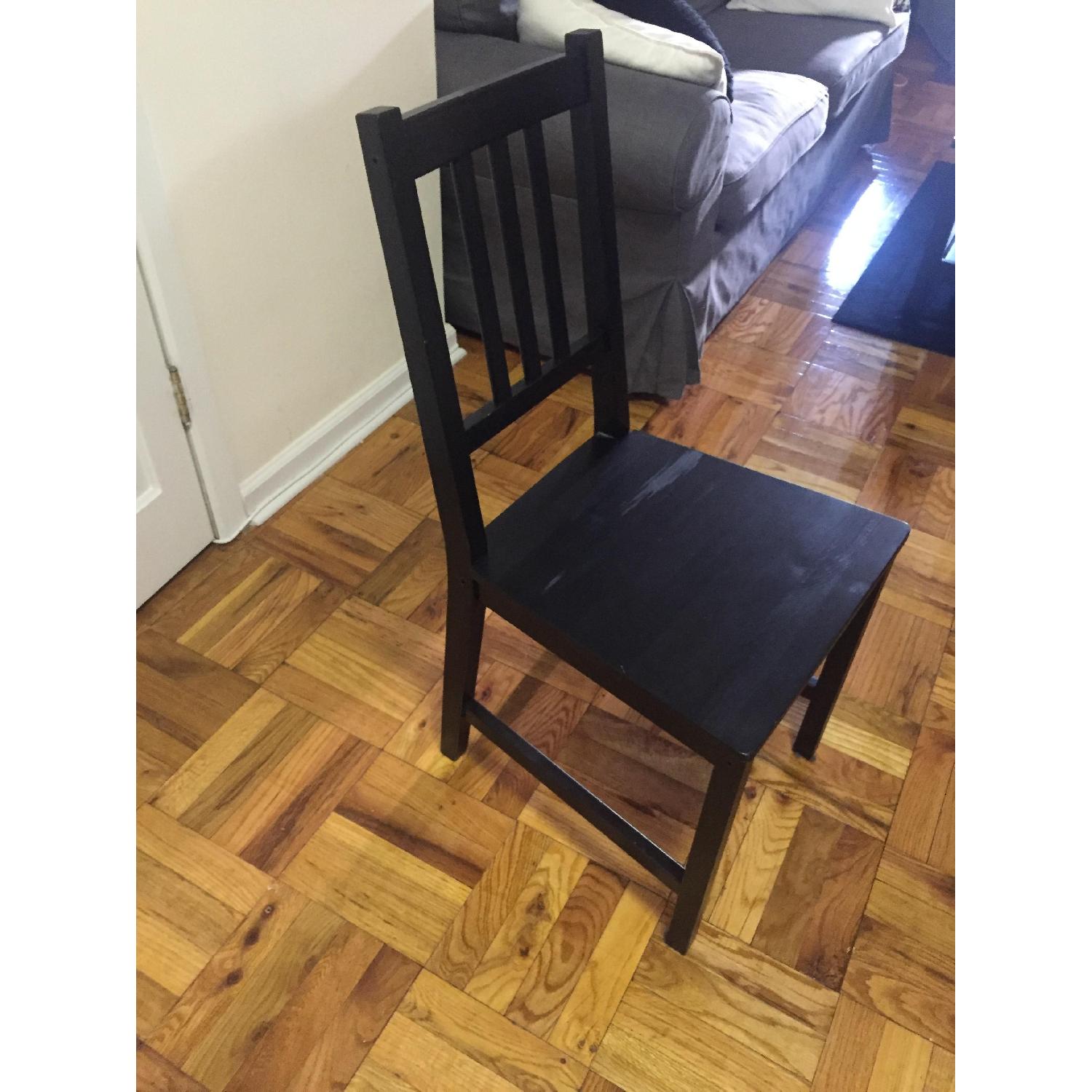 Black Wood Dining Chairs - Set of 4 - image-4