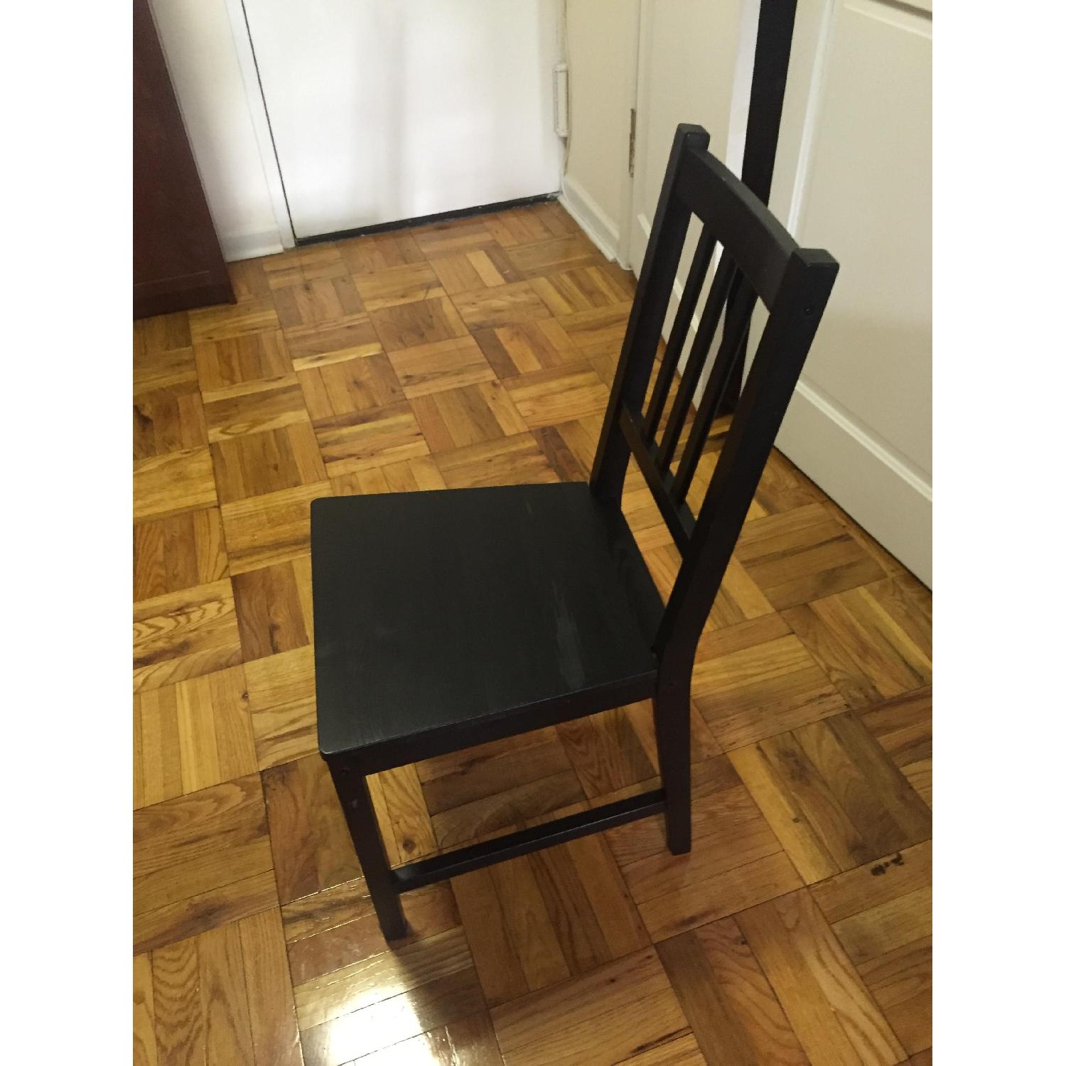Black Wood Dining Chairs - Set of 4 - image-5