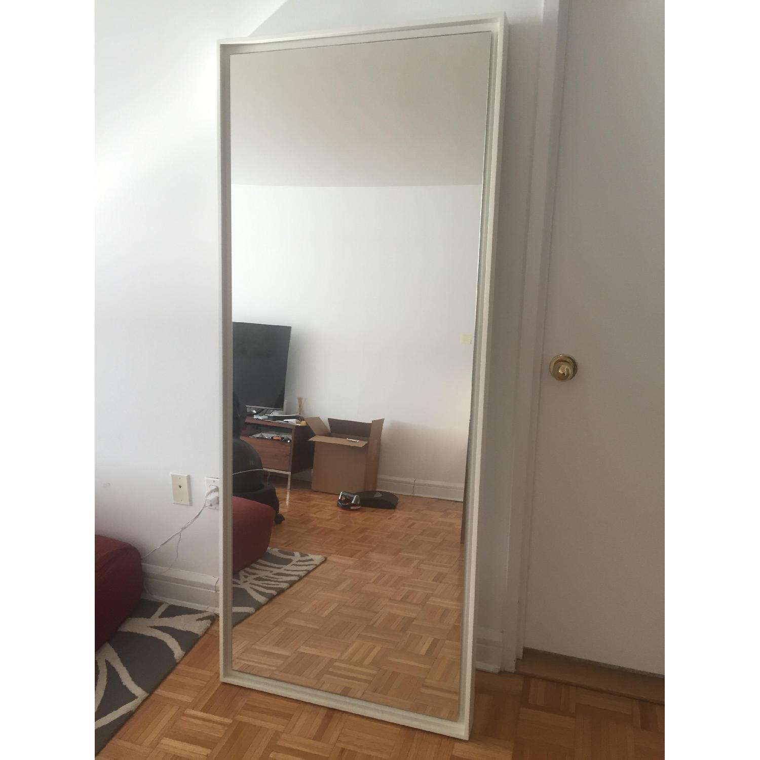 West Elm Floating Wood Floor Mirror AptDeco