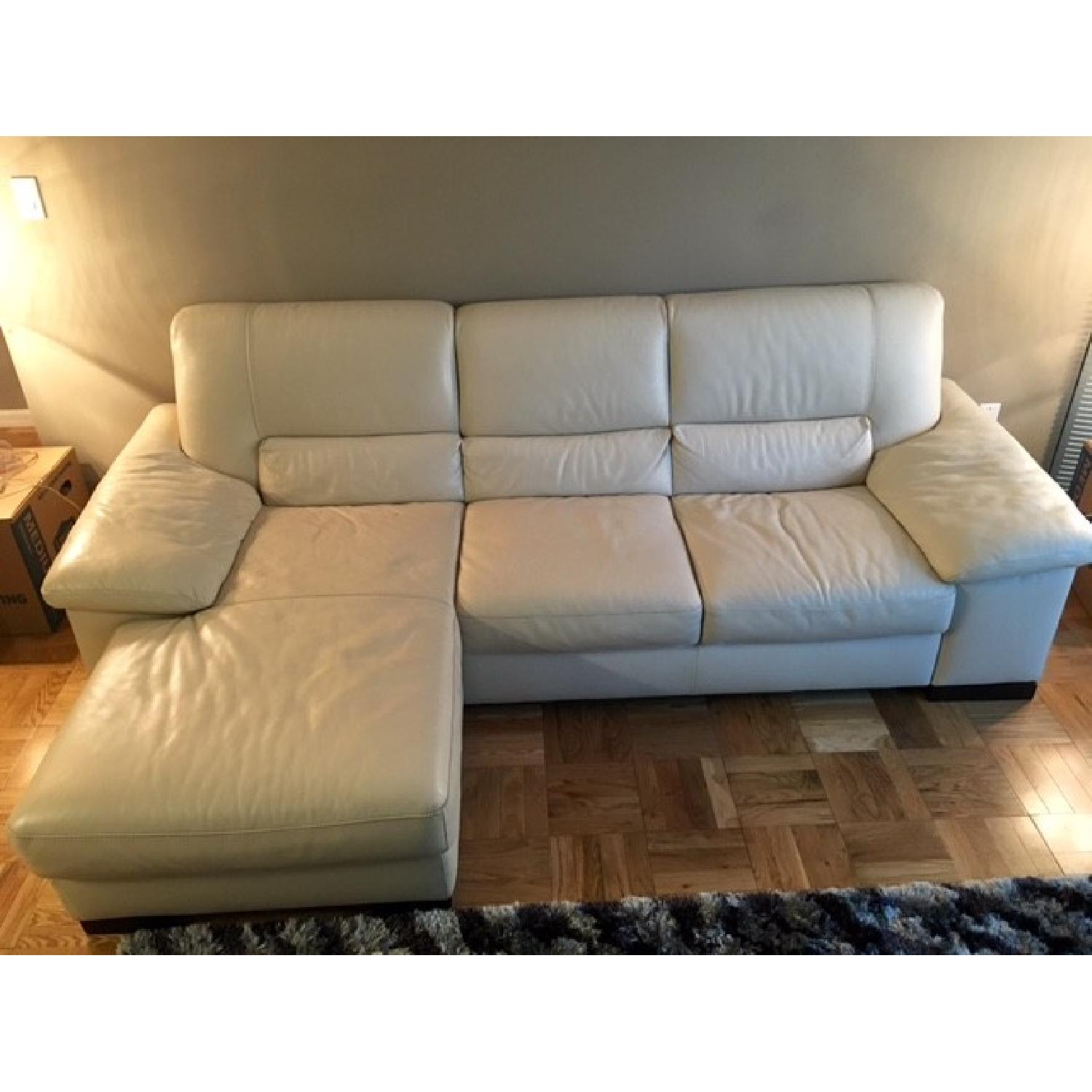 Macy's Home 2 Piece Leather Sectional - image-3