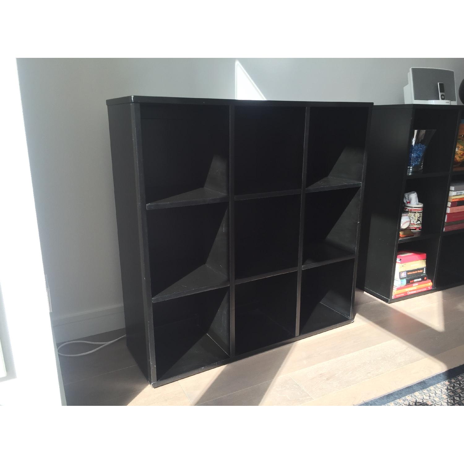 Crate & Barrel Black Shelving Unit - image-1