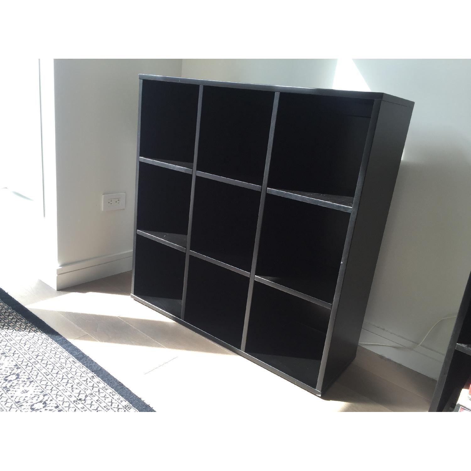 Crate & Barrel Black Shelving Unit - image-2