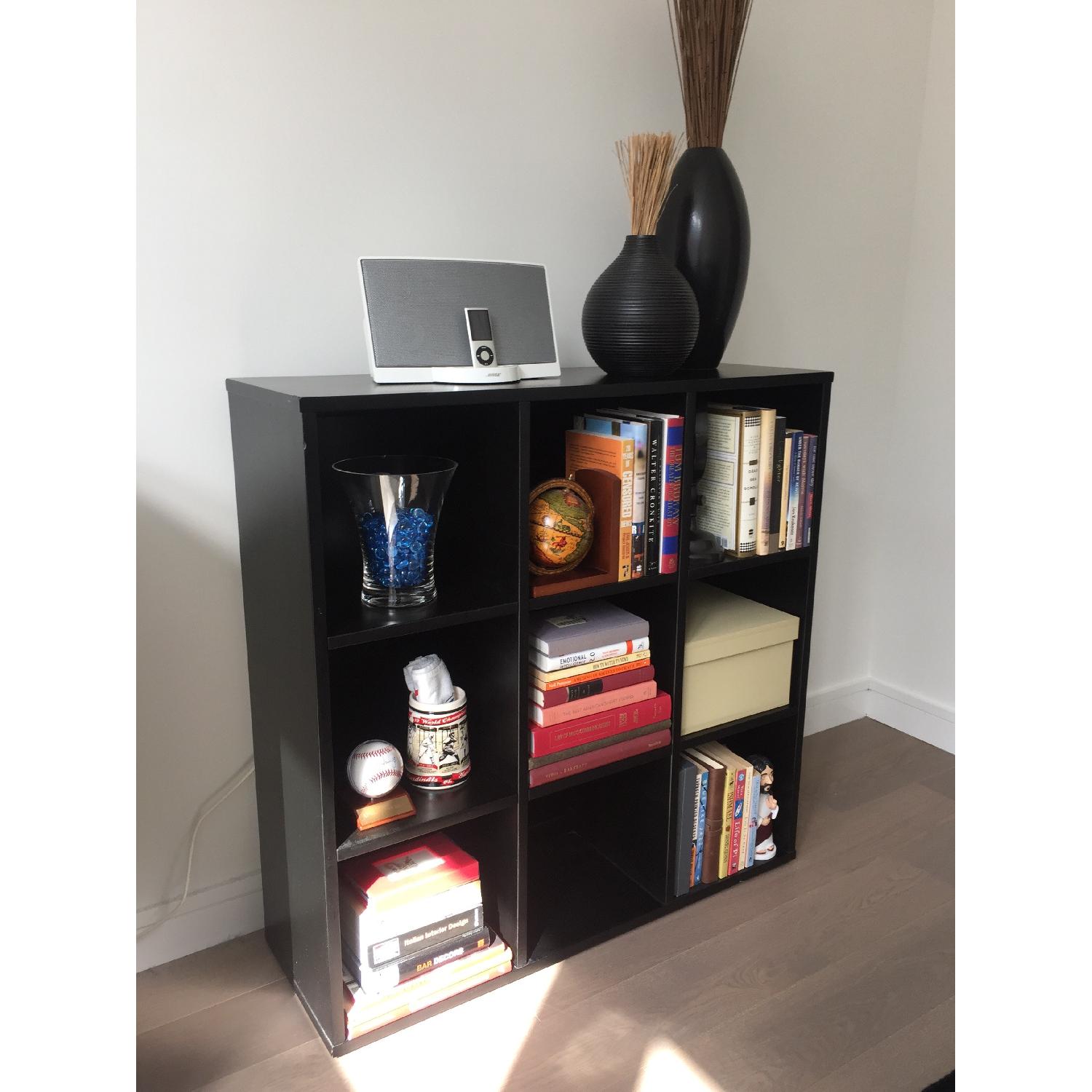 Crate & Barrel Black Shelving Unit - image-3