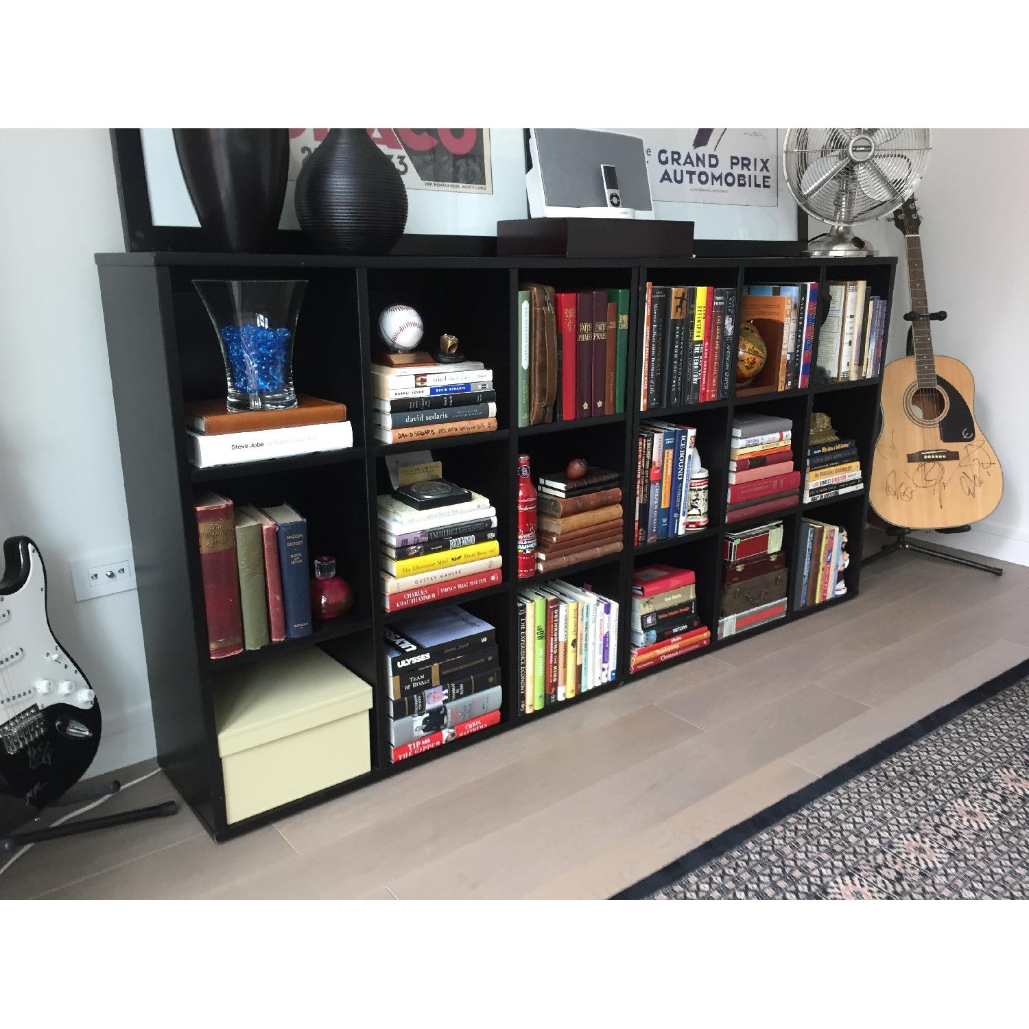Crate & Barrel Black Shelving Unit - image-4
