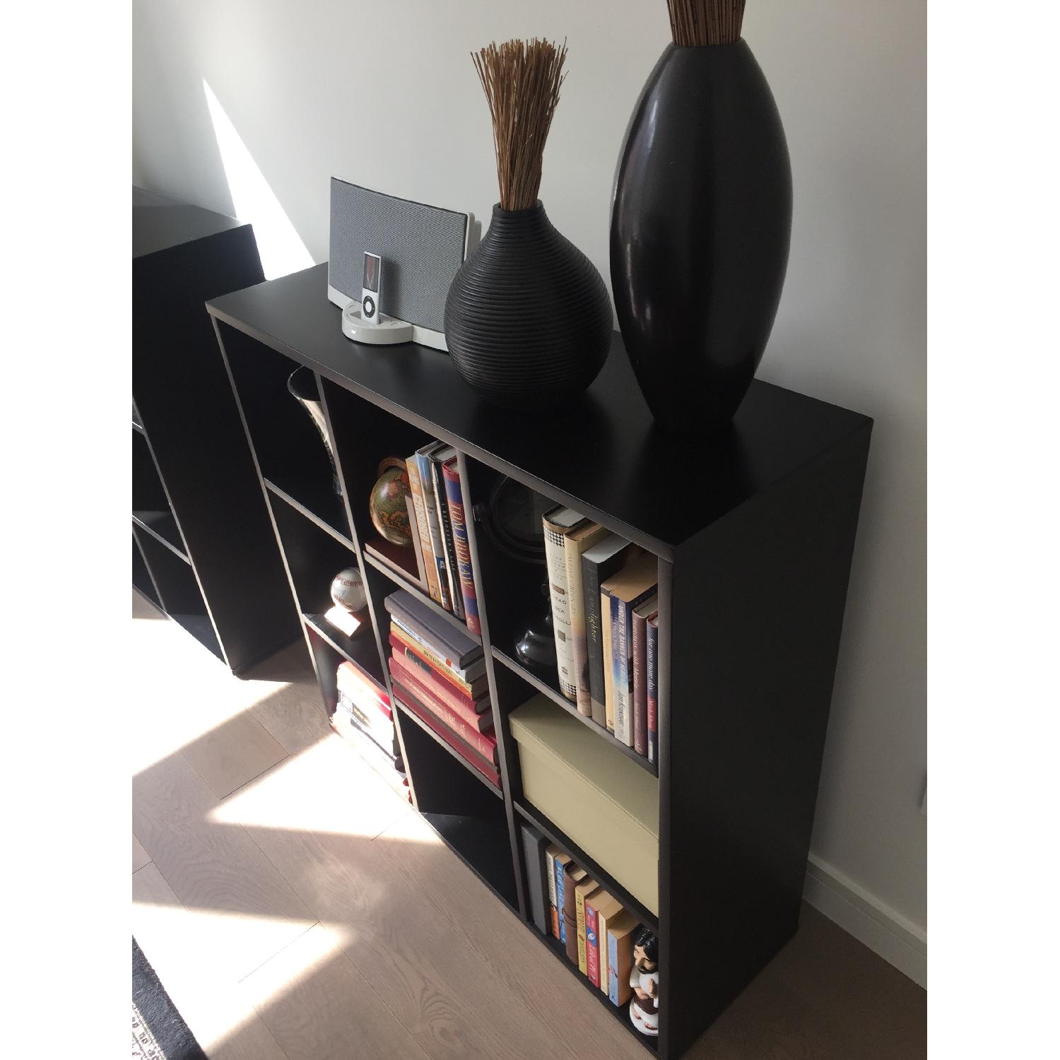 Crate & Barrel Black Shelving Unit - image-11