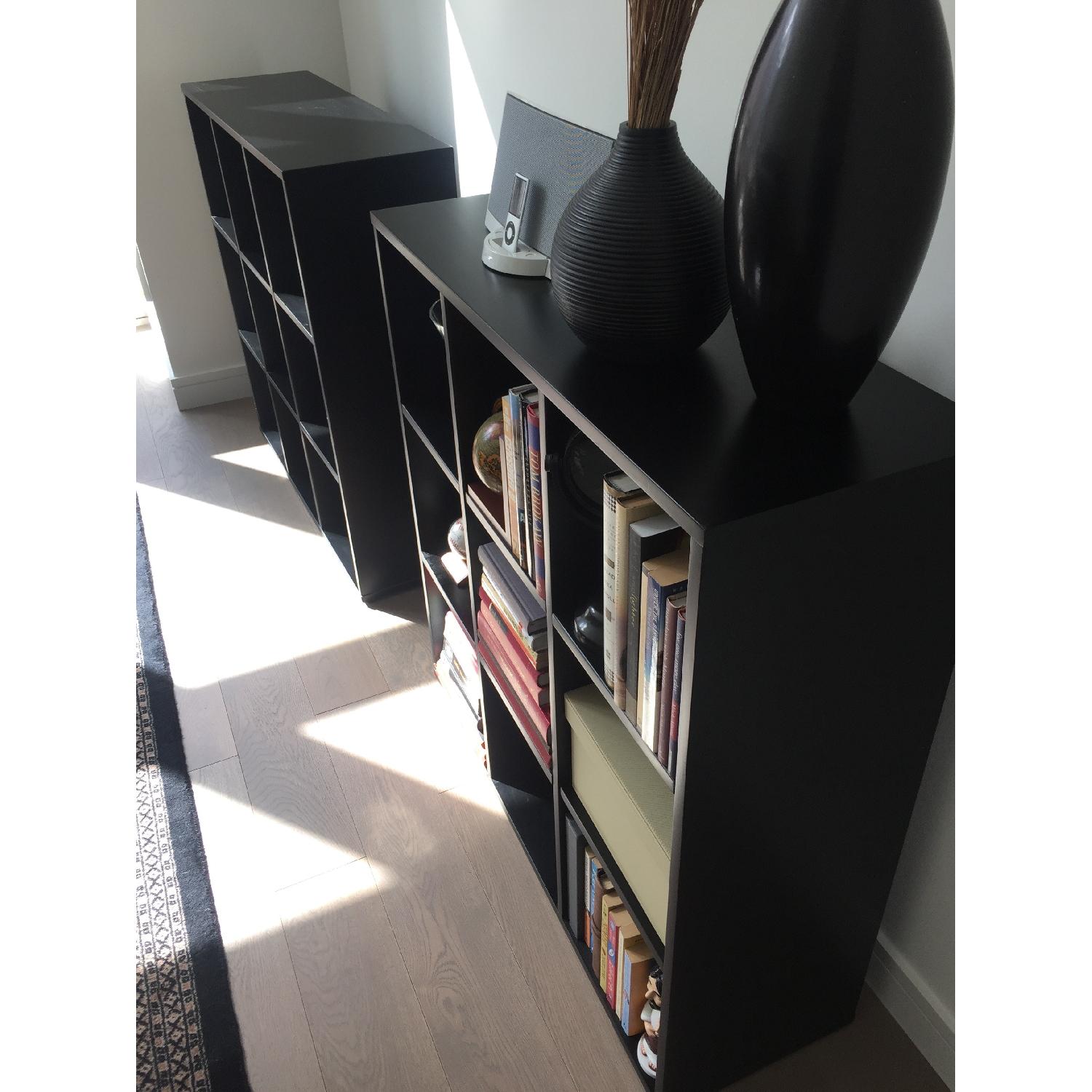 Crate & Barrel Black Shelving Unit - image-12