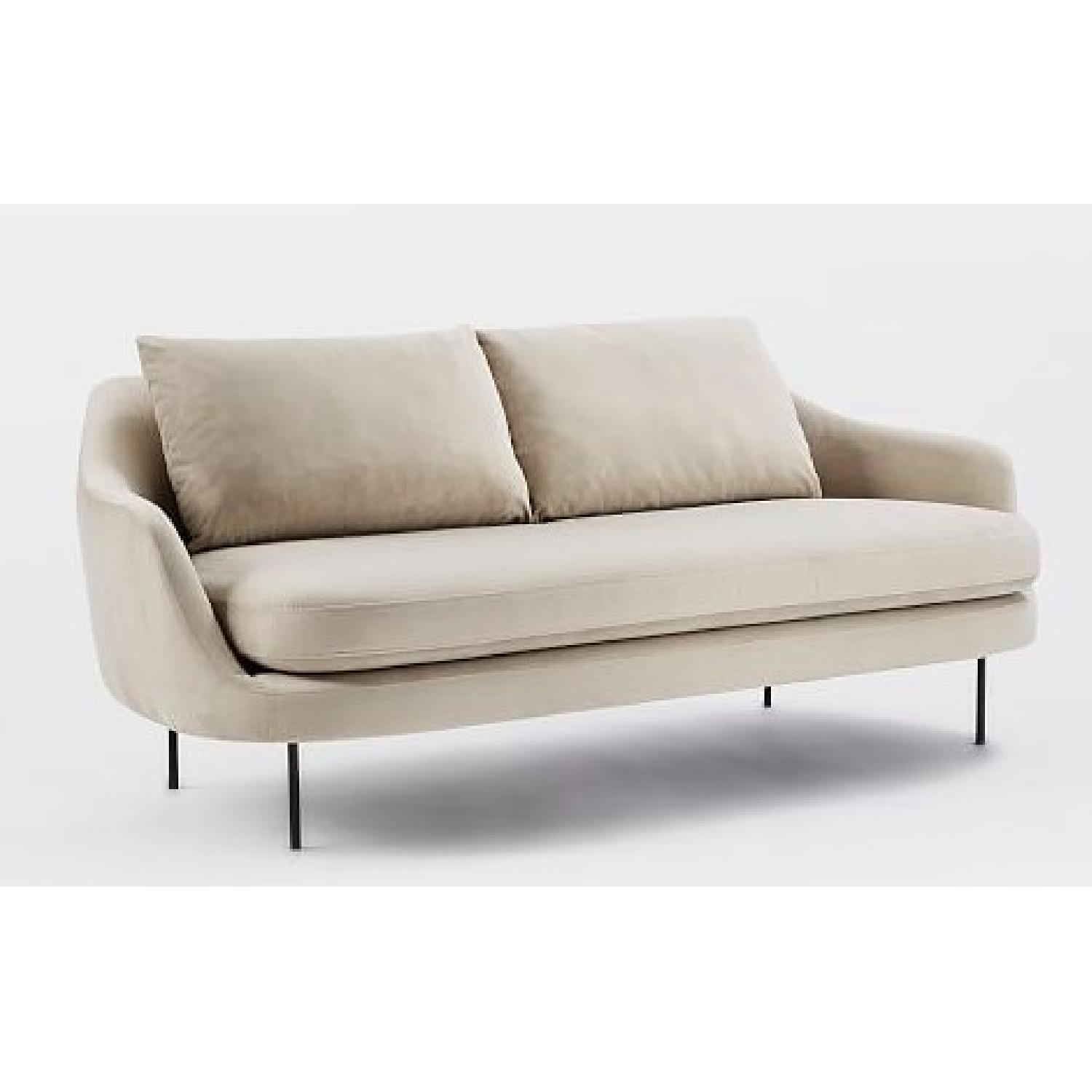 West Elm Esme Sofa in Stone Grey Suede - image-0