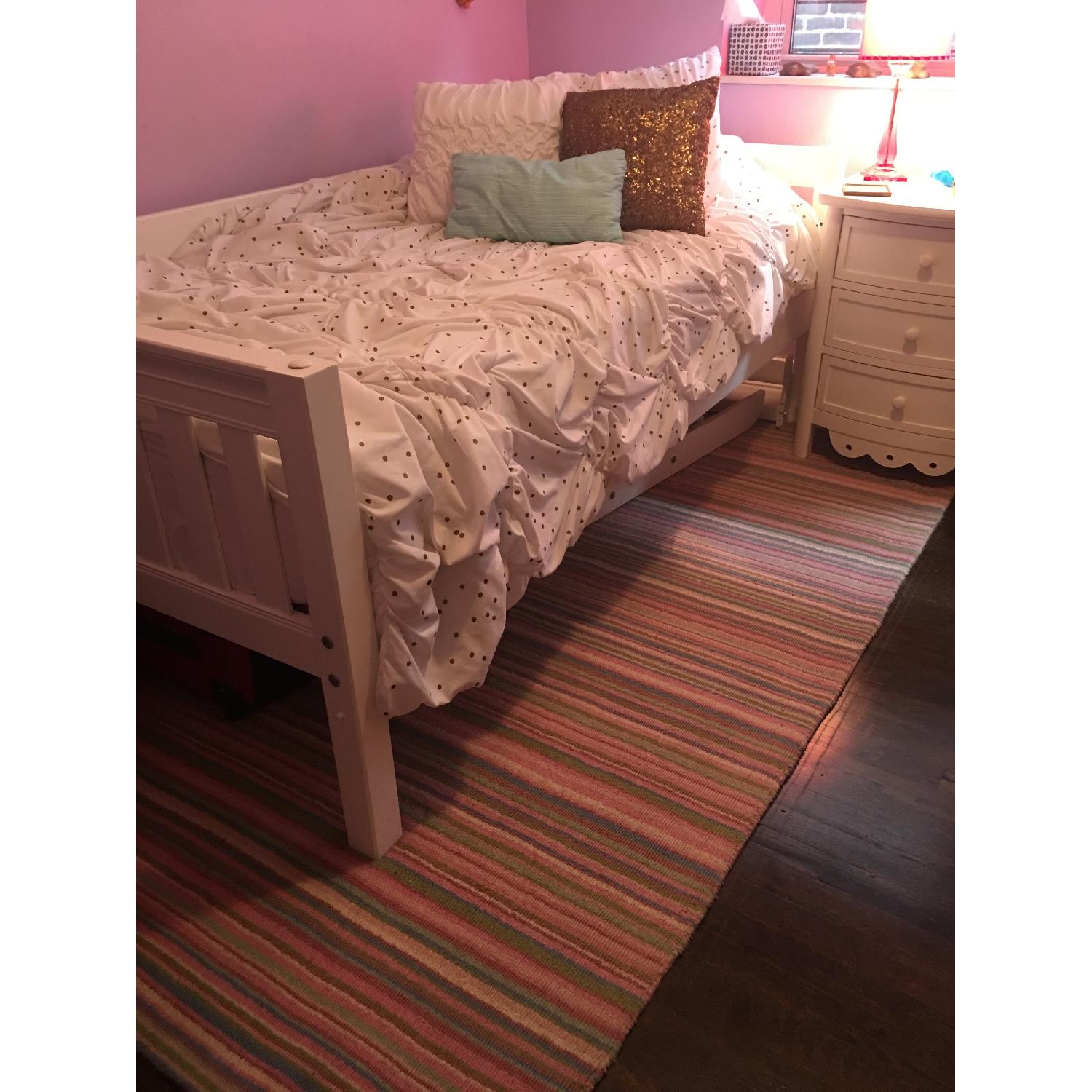 Land of Nod Pastel Striped Wool Rug - image-3