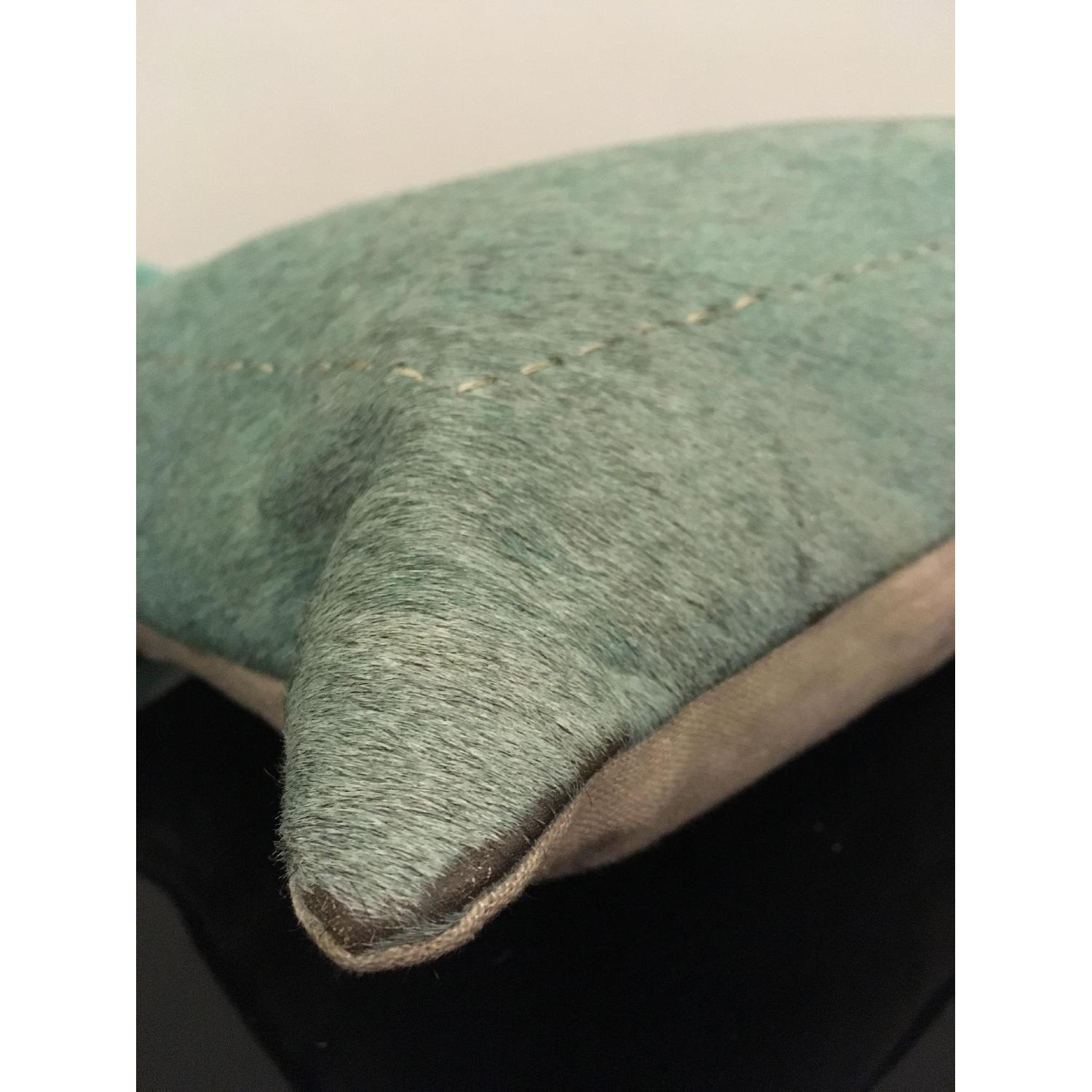 CB2 Pony Up Aqua Pillow - image-5