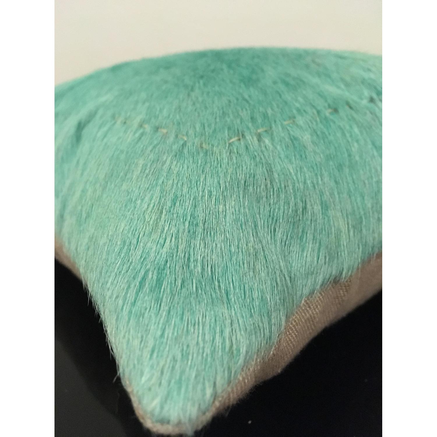 CB2 Pony Up Aqua Pillow - image-6