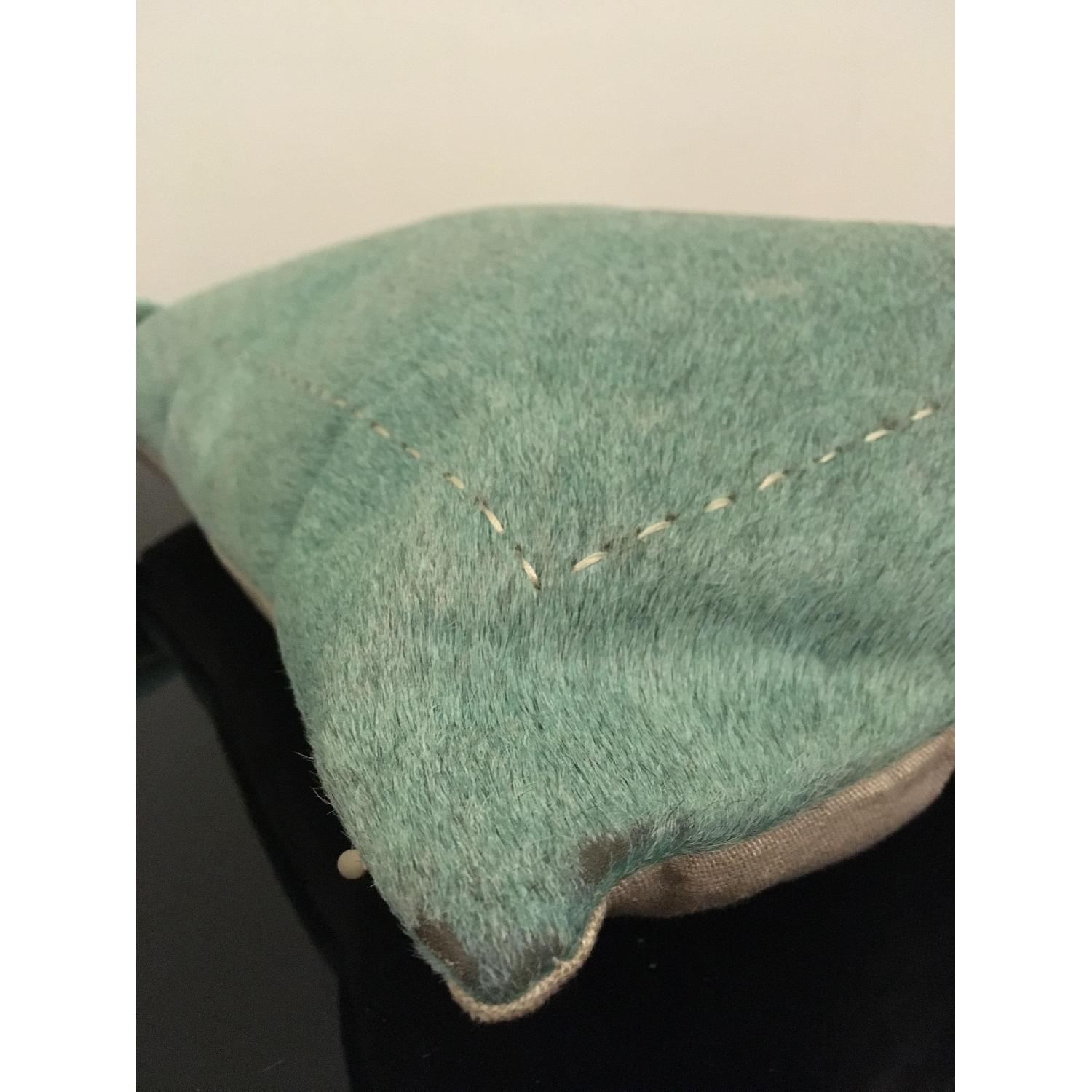 CB2 Pony Up Aqua Pillow - image-7