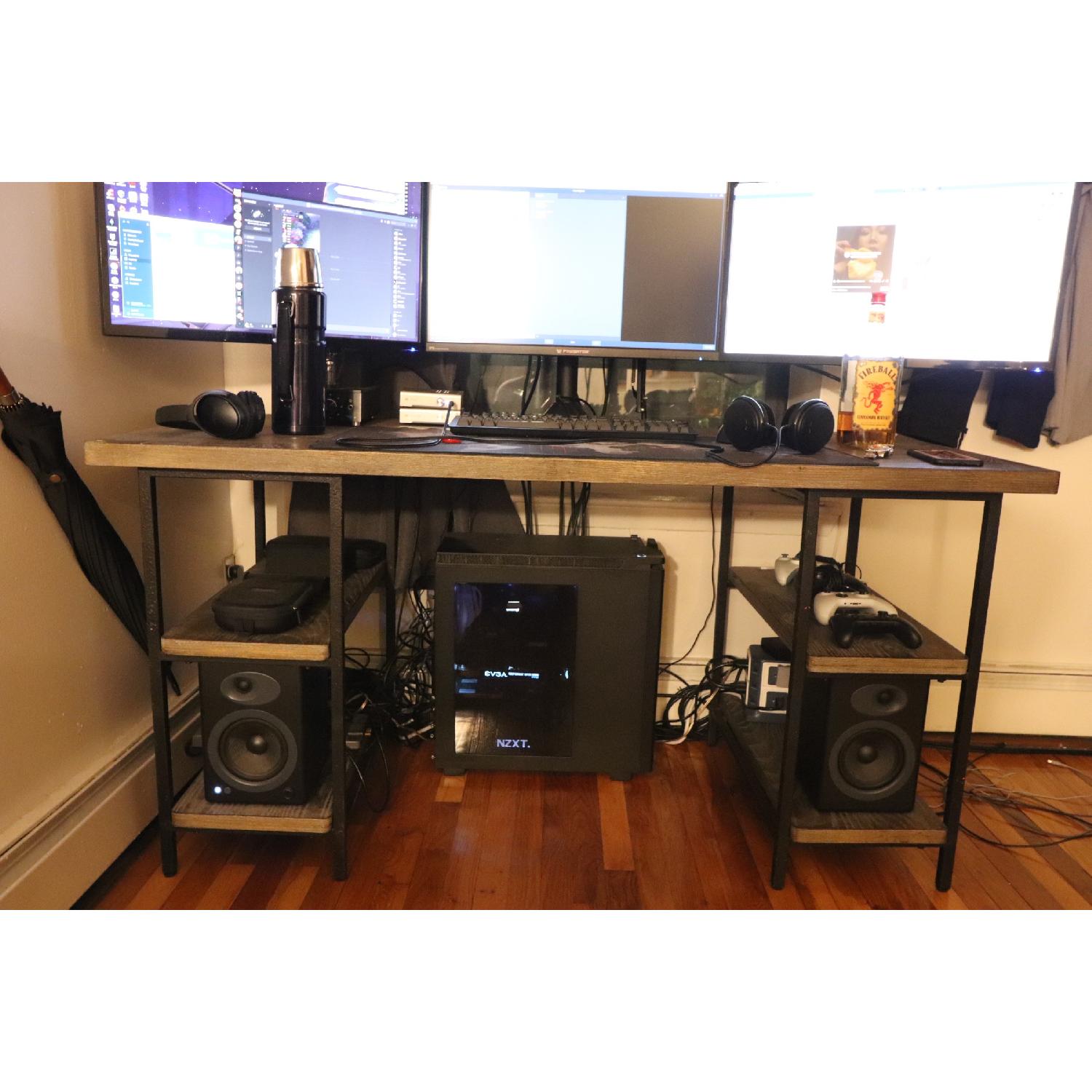 Carbon Loft Renate Reclaimed Wood & Metal Office Desk - image-3