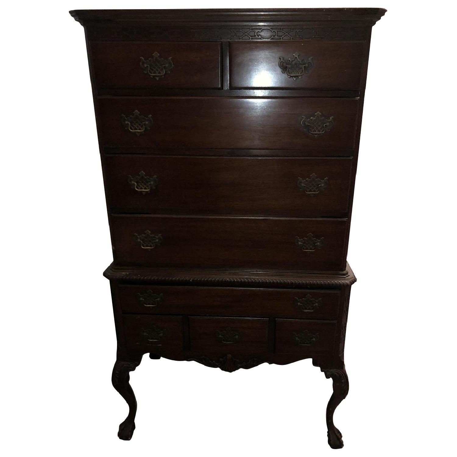 Wooden TallBoy Dresser AptDeco