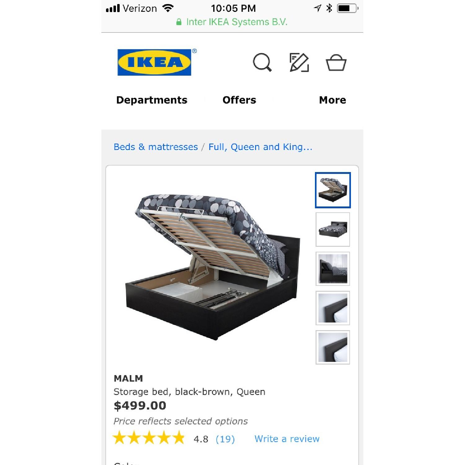 Ikea Malm Pull-Up Storage Bed - image-4