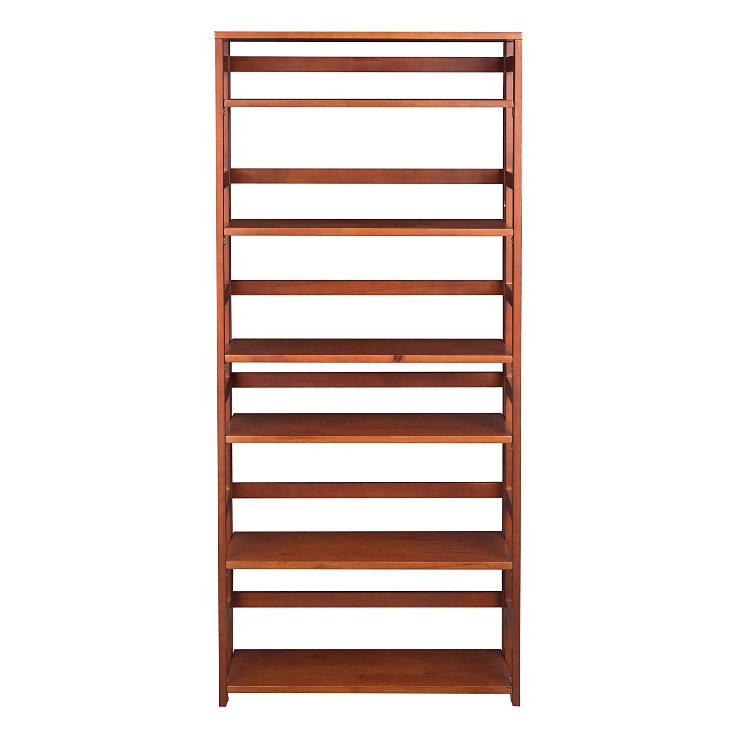 Regency Flip Flop High Folding Bookcase in Cherry AptDeco