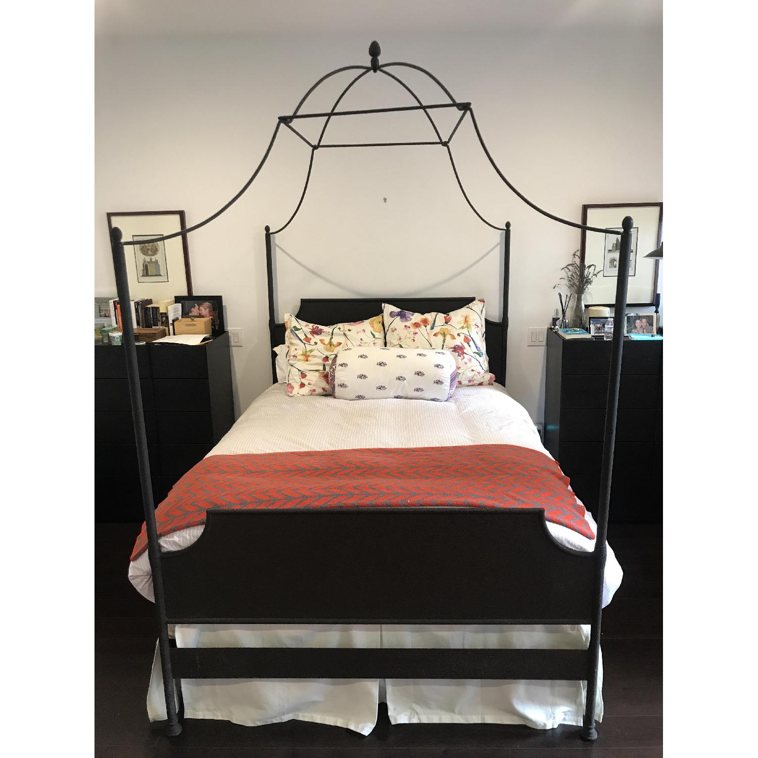 Restoration Hardware Iron Canopy Bed - image-1