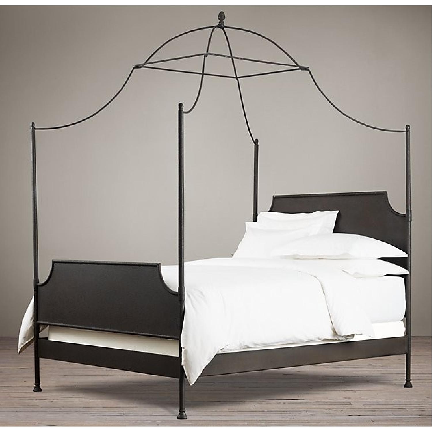 Restoration Hardware Iron Canopy Bed - image-4