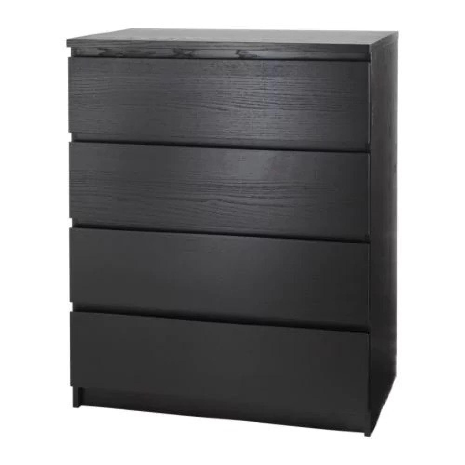 Ikea Malm 4Drawer Dresser in Black AptDeco