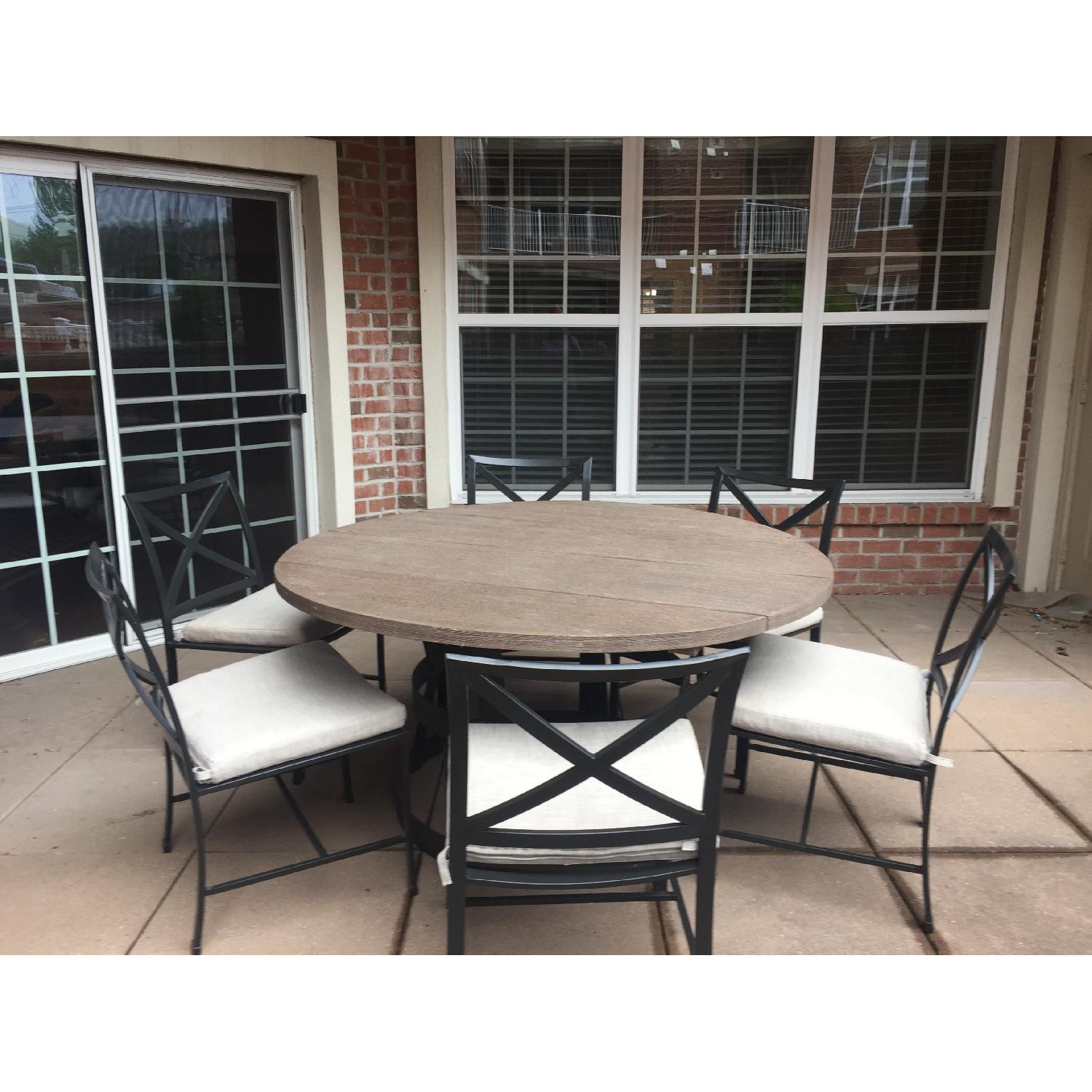 Restoration Hardware Outdoor/Patio Dining Table w/ 6 Chairs - image-1