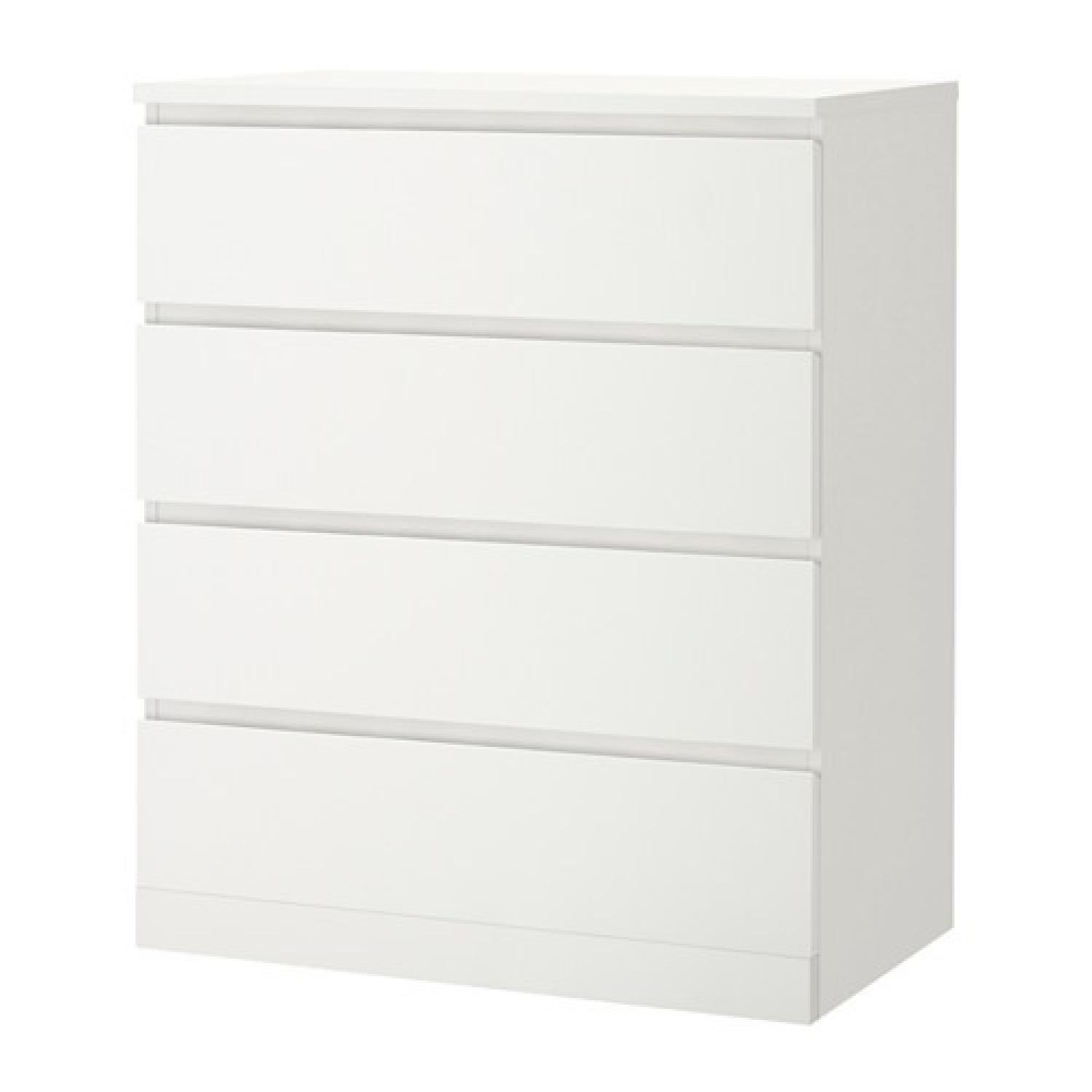 Ikea Malm 4-Drawer Chest in White - AptDeco