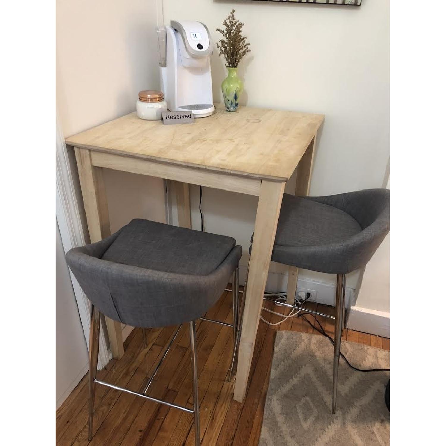 Kingsley Shaker Bar Height Table w/ 2 Barstools - image-1