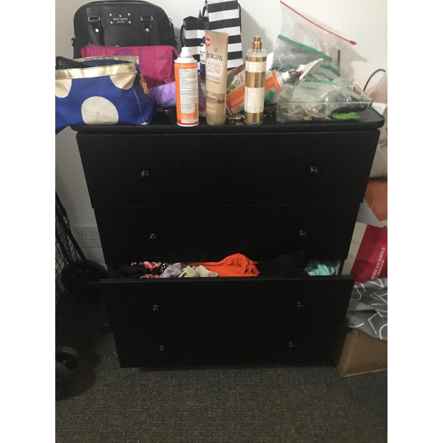 Ikea 4 Drawer Black Dresser - image-3