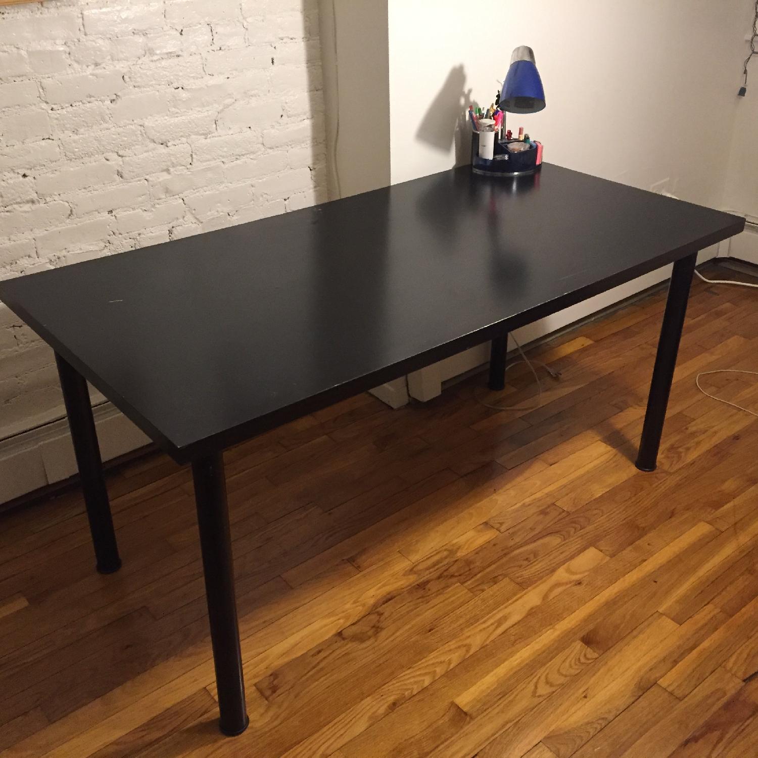 Black Office Computer Desk & Chair - image-1