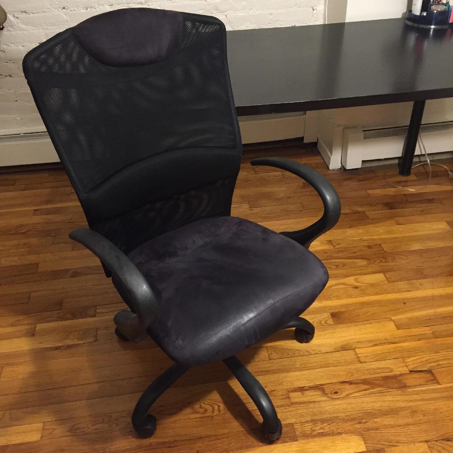 Black Office Computer Desk & Chair - image-2