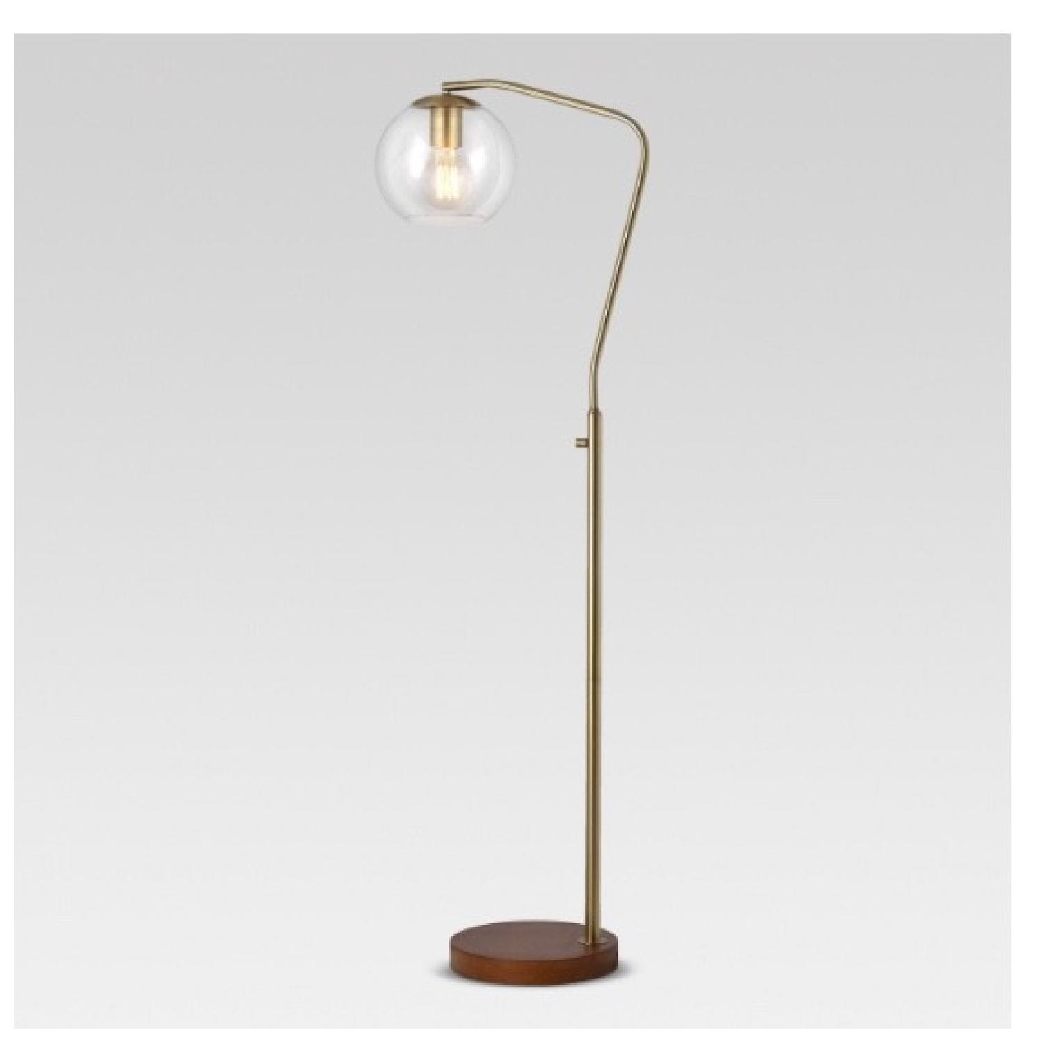 Target Brass Glass Globe Floor Lamp AptDeco