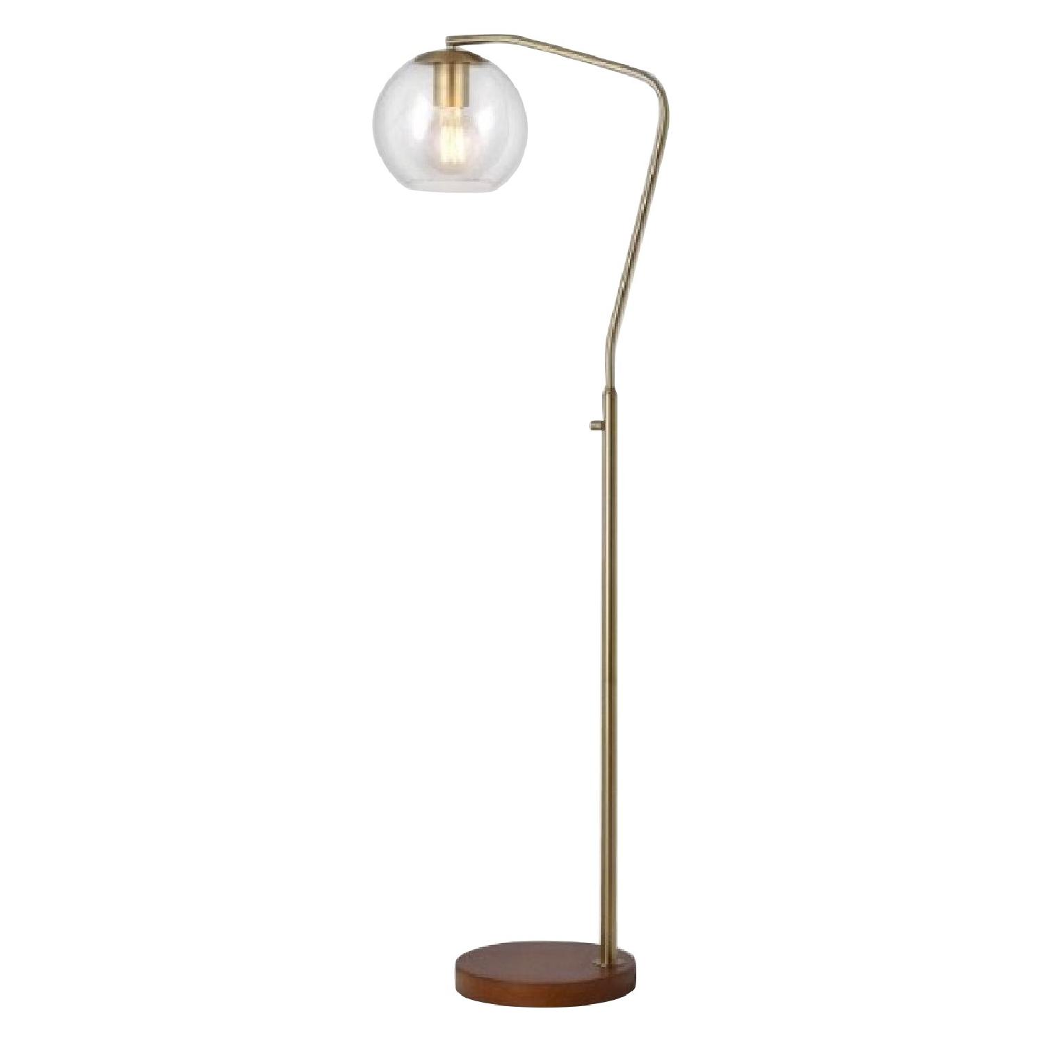 Target Brass Glass Globe Floor Lamp - image-0