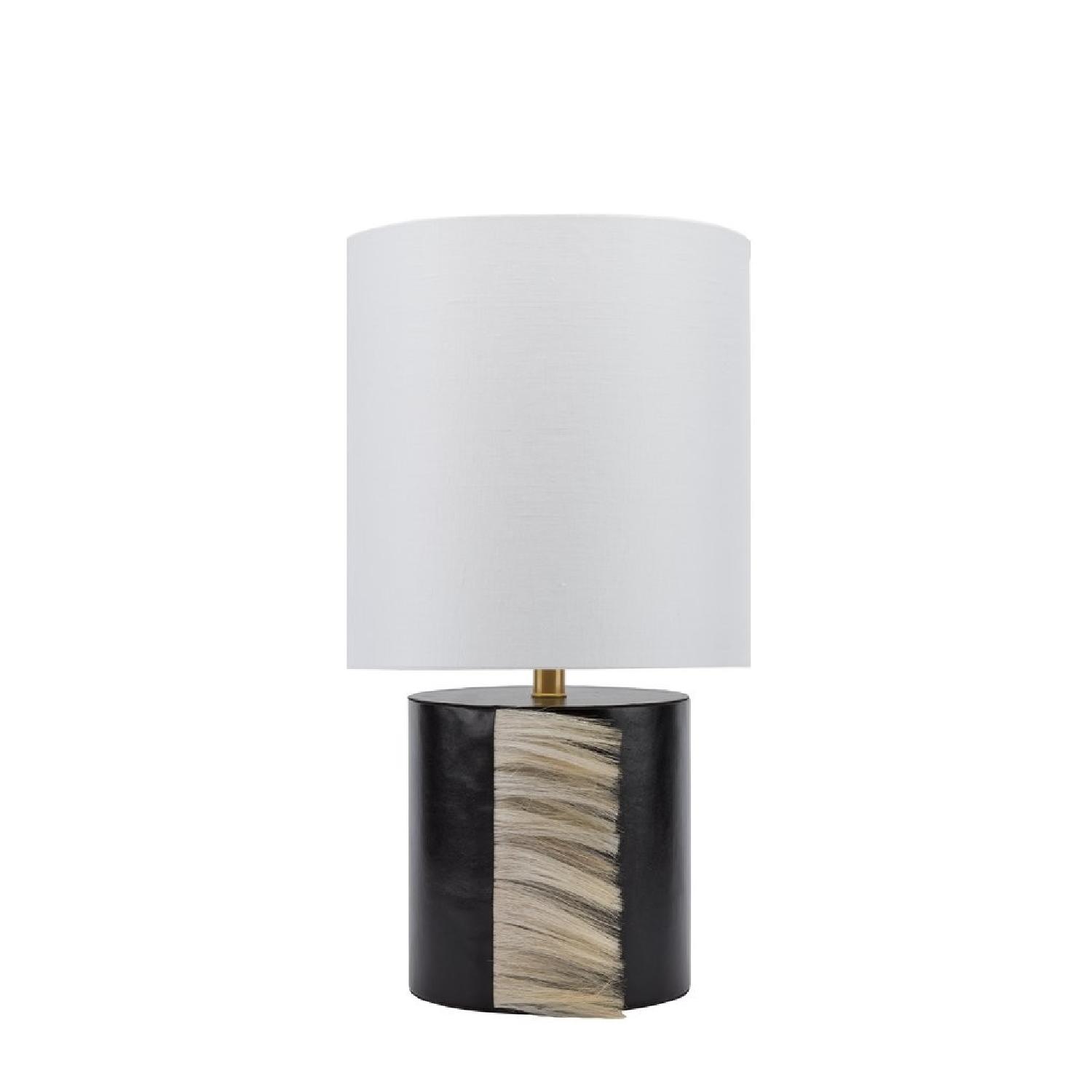 Black Leather Table Lamps - image-1