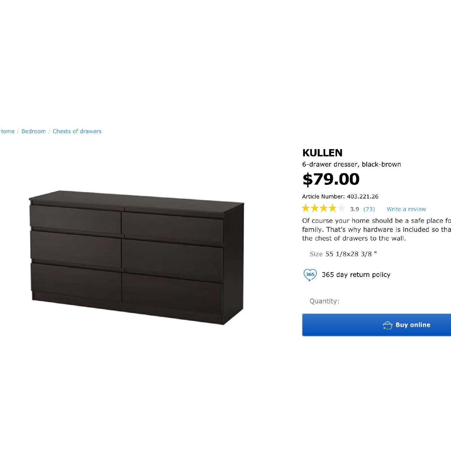 Ikea Kullen 6-Drawer Dresser - image-5