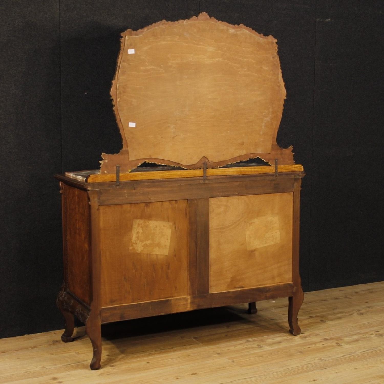 Italian Wood Dresser w/ Mirror & Marble Top - image-8