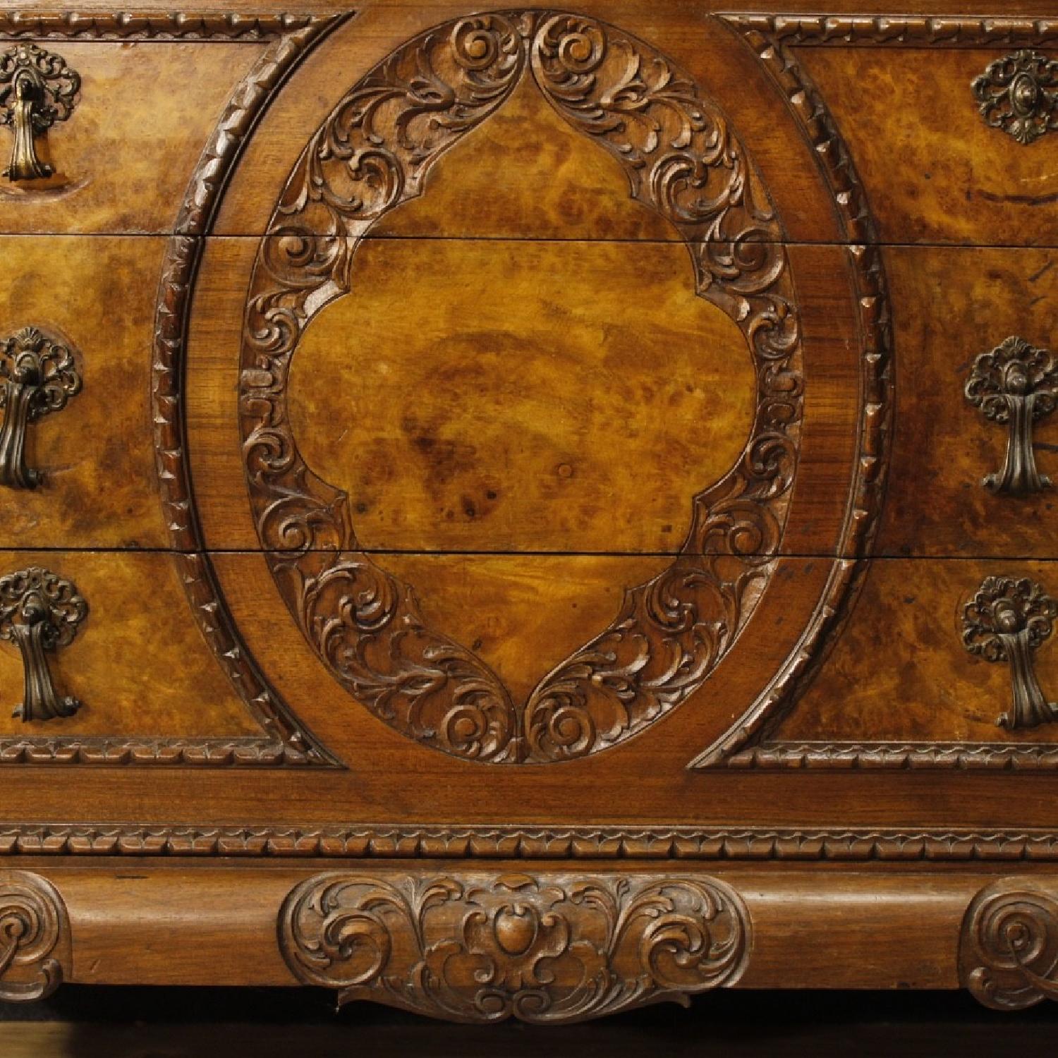 Italian Wood Dresser w/ Mirror & Marble Top - image-11