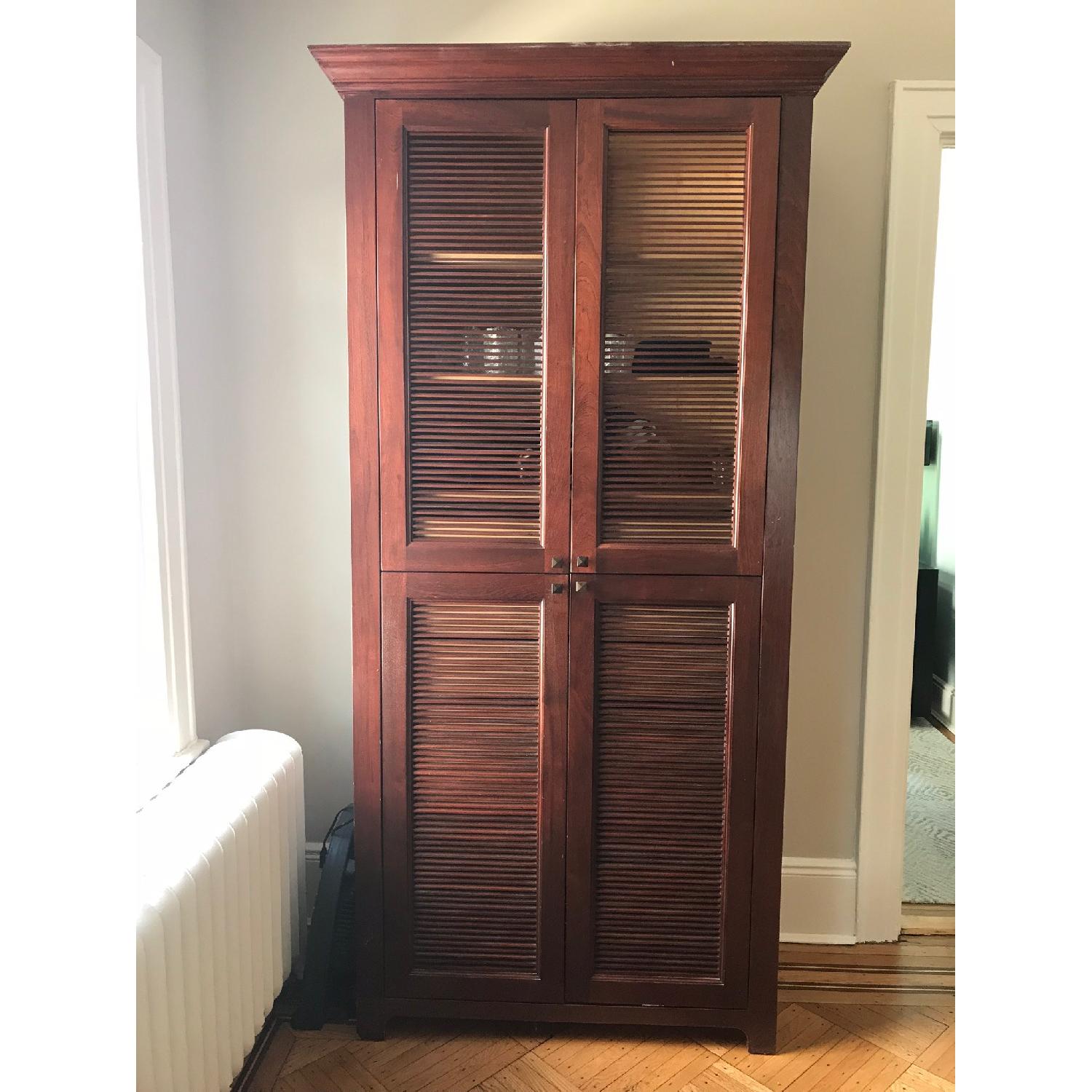 Custom Armoire w/ Louvered Doors AptDeco
