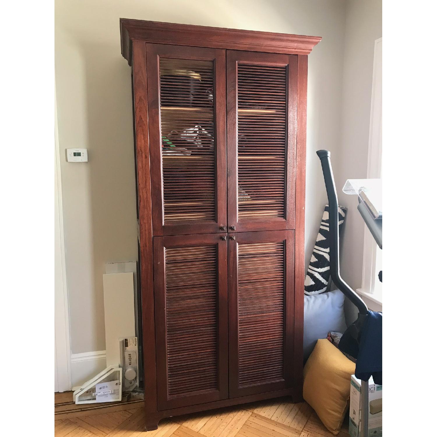 Custom Armoire w/ Louvered Doors AptDeco