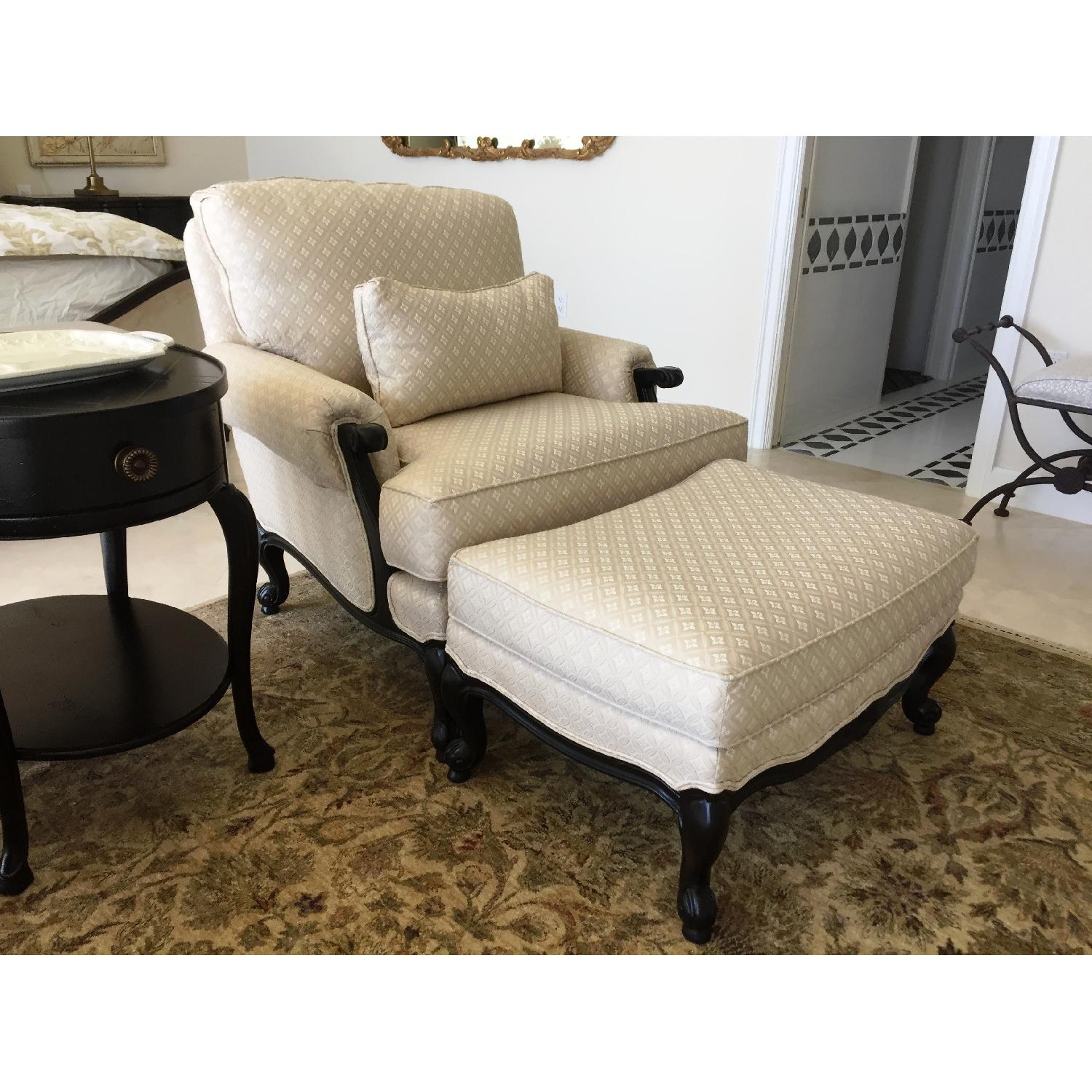 Thomasville Armchairs w/ Ottomans - image-4