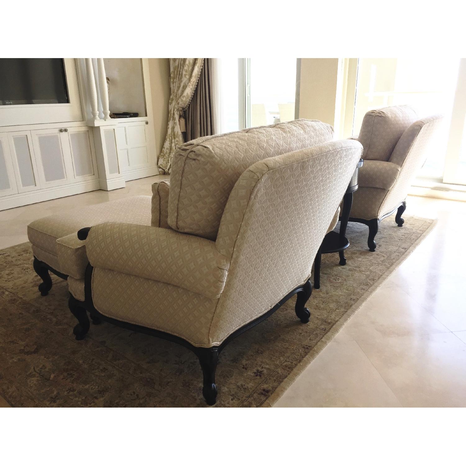 Thomasville Armchairs w/ Ottomans - image-6
