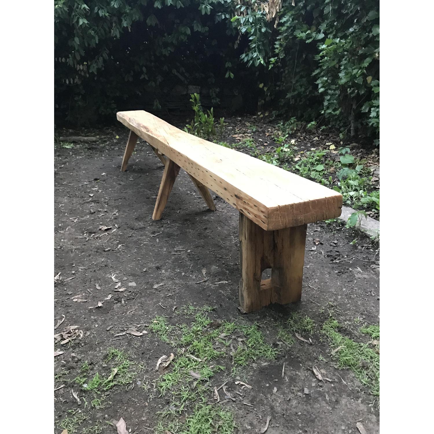 Breukelen Tafel Old Growth Longleaf Pine Oversized Bench - image-1